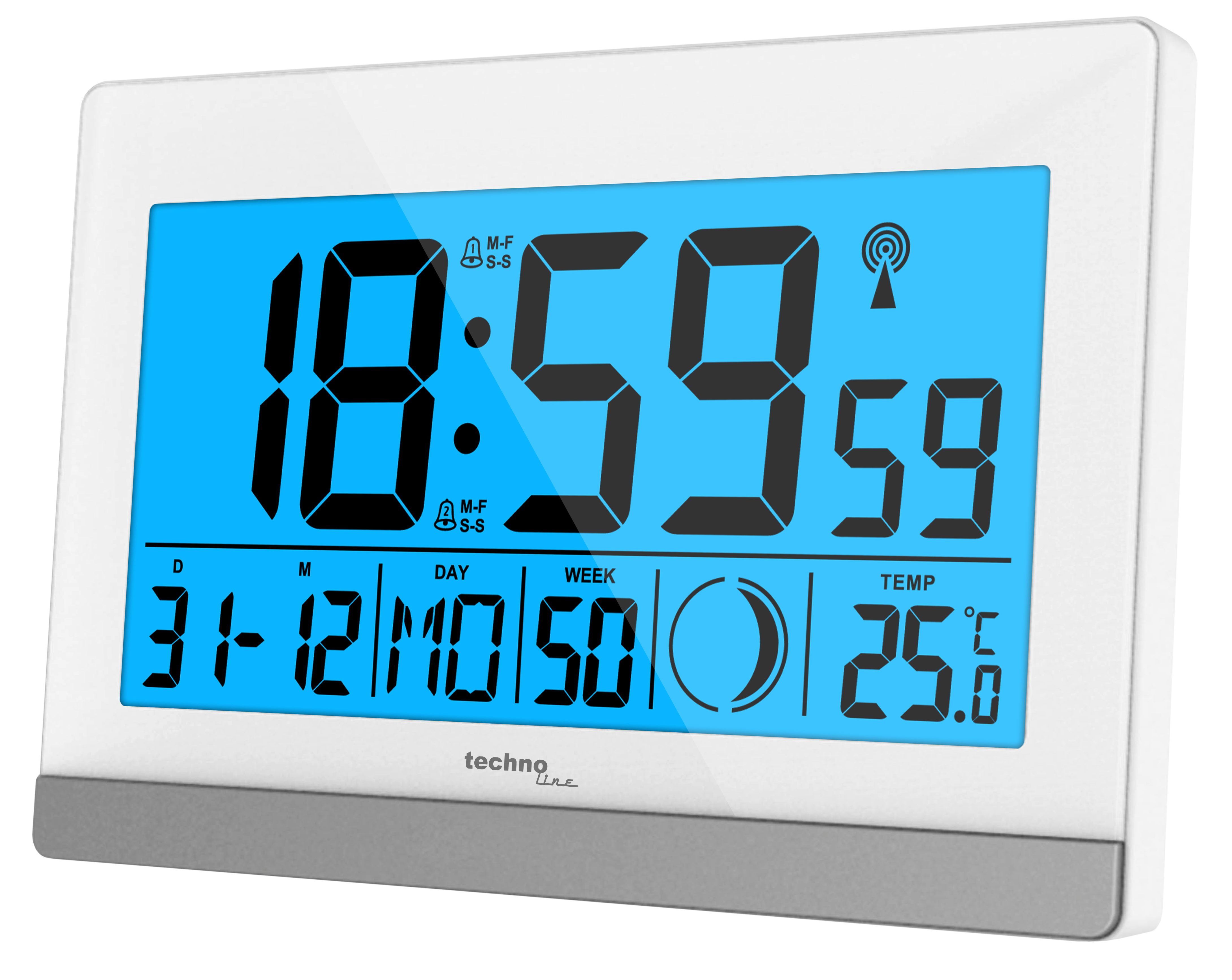 technoline Funkwecker WS 8056 mit 2 Weckalarmen und Mondphasenanzeige günstig online kaufen