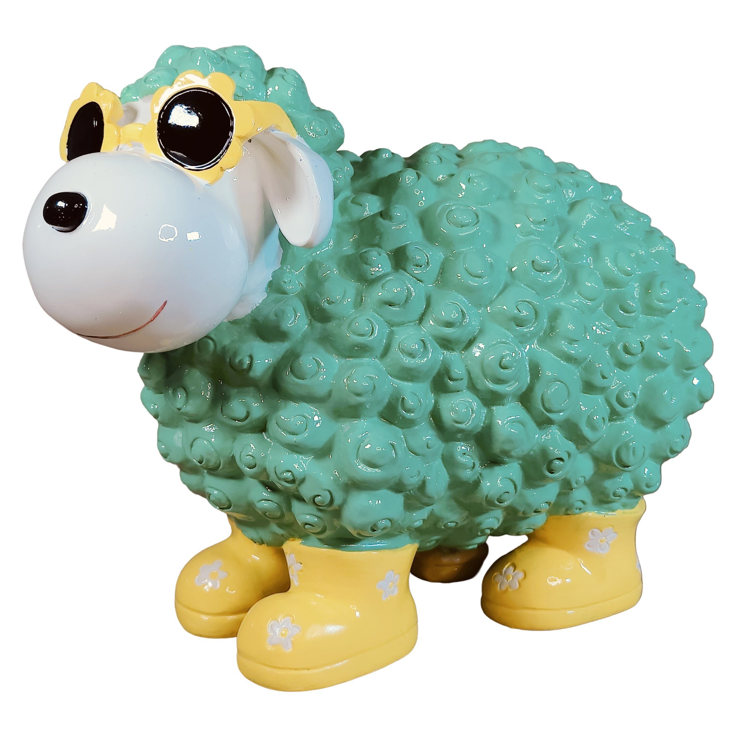 colourliving Tierfigur Gartenfigur »Schaf mit Blumenbrille«, bunte Dekofigur (1 St), Kombiniere verschiedene Farbvarianten