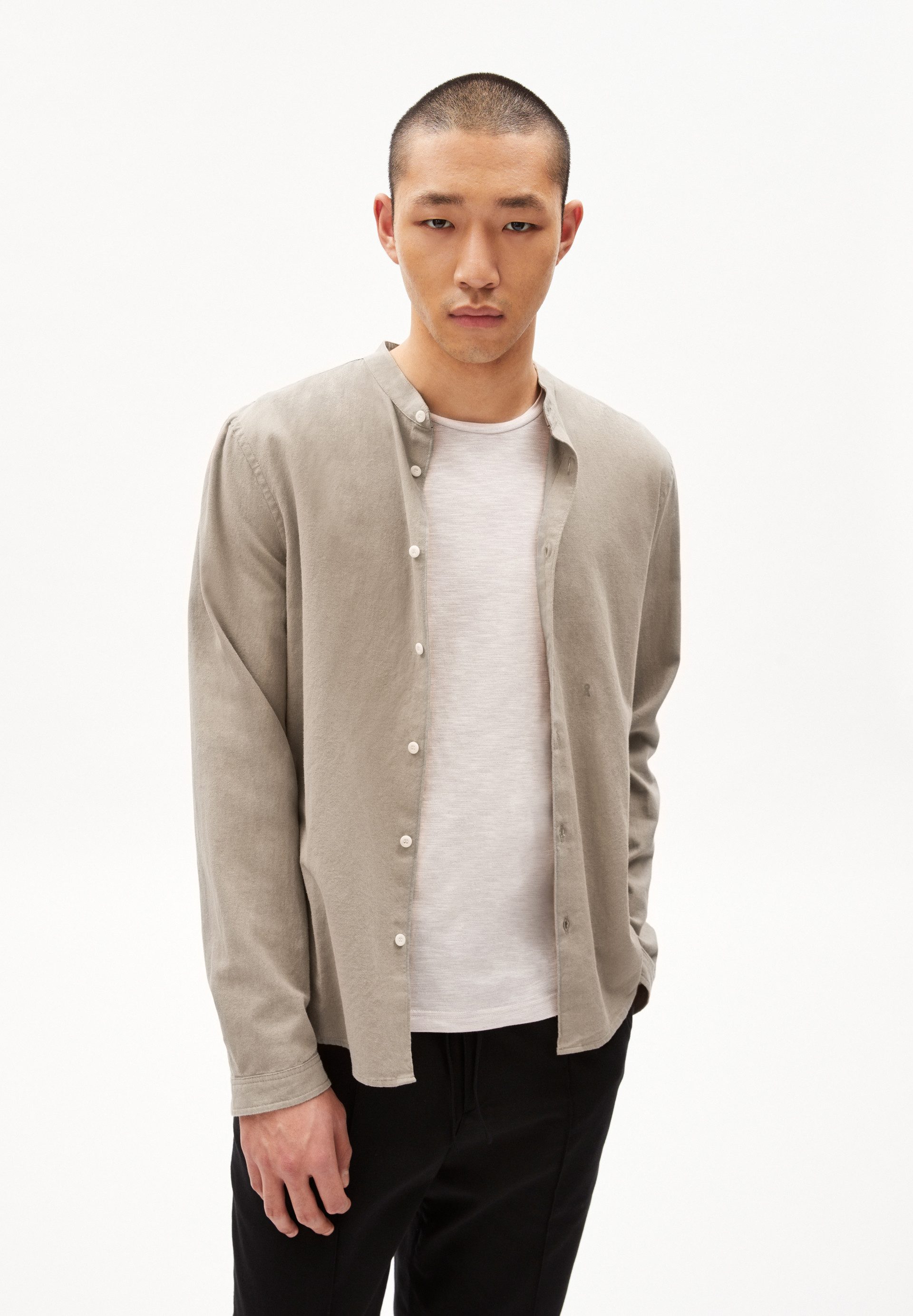 Armedangels Kurzarmhemd JAACKO LINO Hemd aus Leinen-Mix Relaxed Fit (1-tlg., Relaxed Fit)