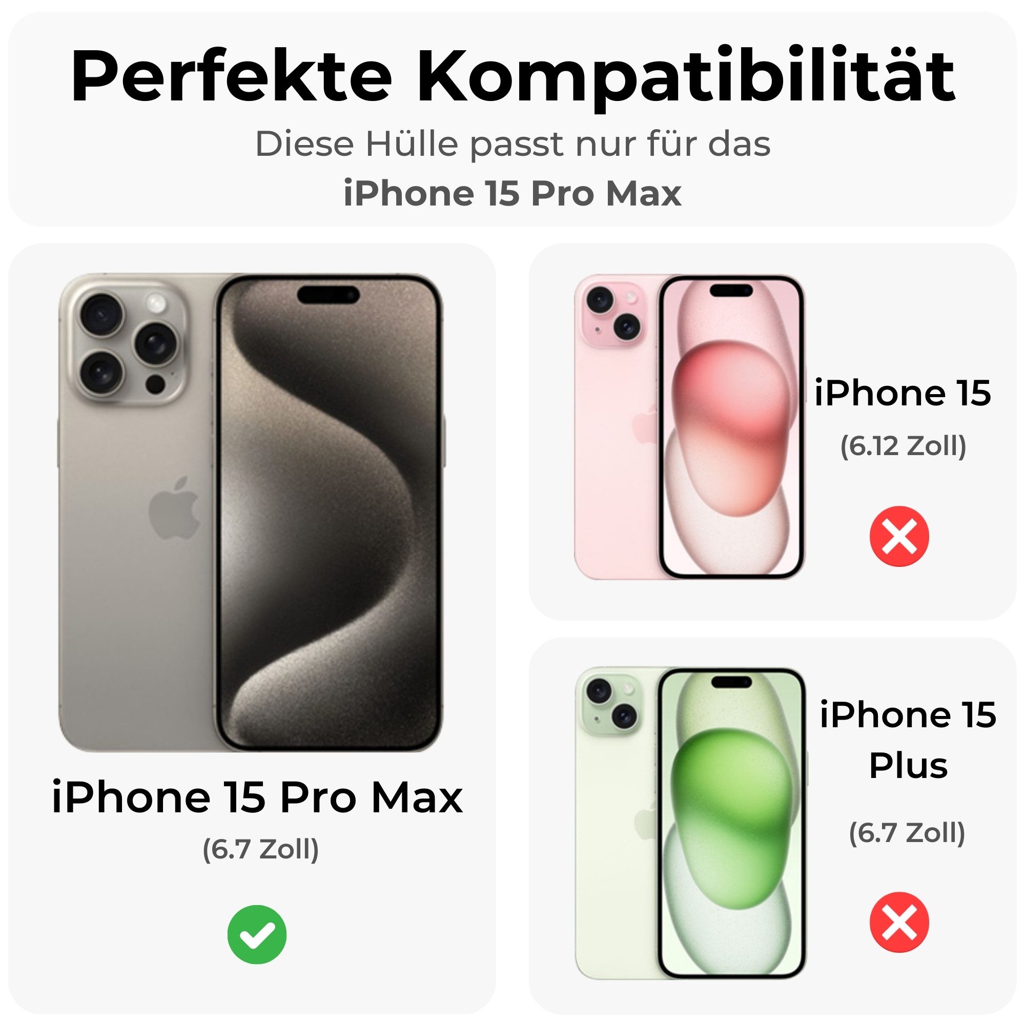 betterfon Handykette mit Portemonnaie für iPhone -Handyhülle Kartenfächern, Hände frei – mit Silikonhülle & Schnur für flexiblen Alltag