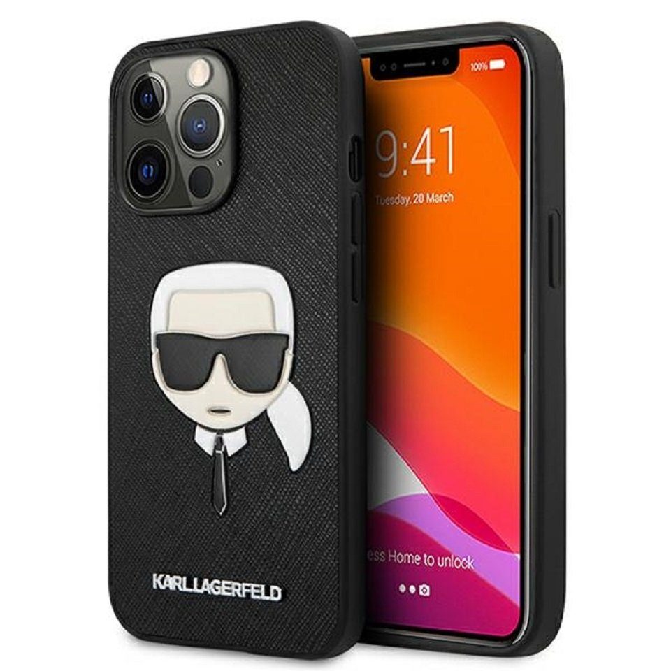 KARL LAGERFELD Handyhülle iPhone 13 Pro Case TPU Hardcase Figur schwarz