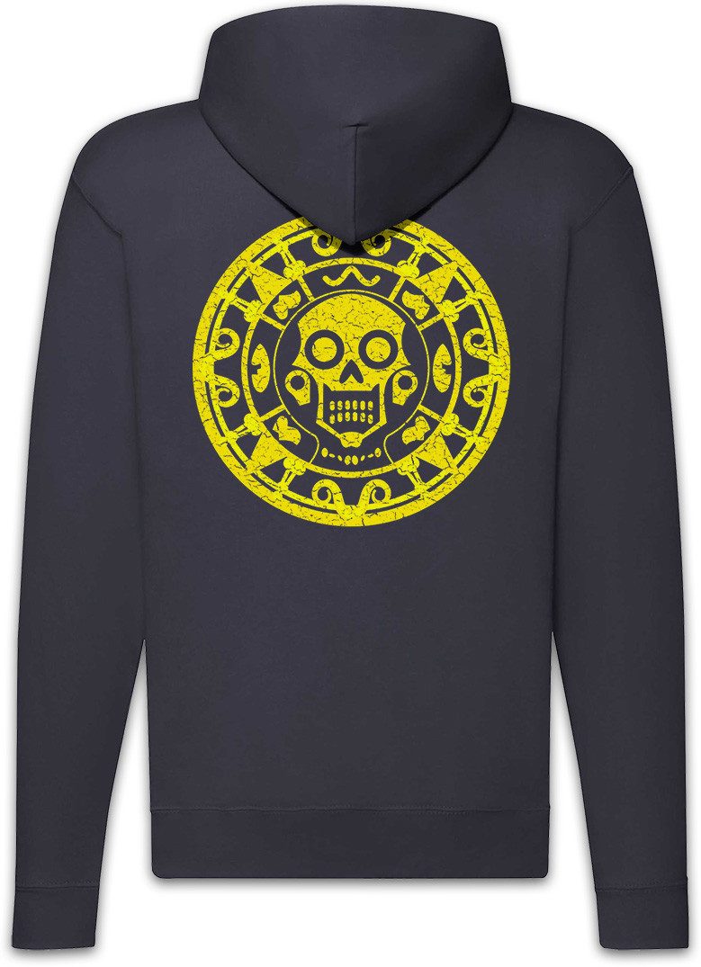 Urban Backwoods Sweatjacke Aztec Skull Symbol Zipper Hoodie Art American Indians Tribe Native (1-tlg) Azteken TattooTotenkopf Indians
