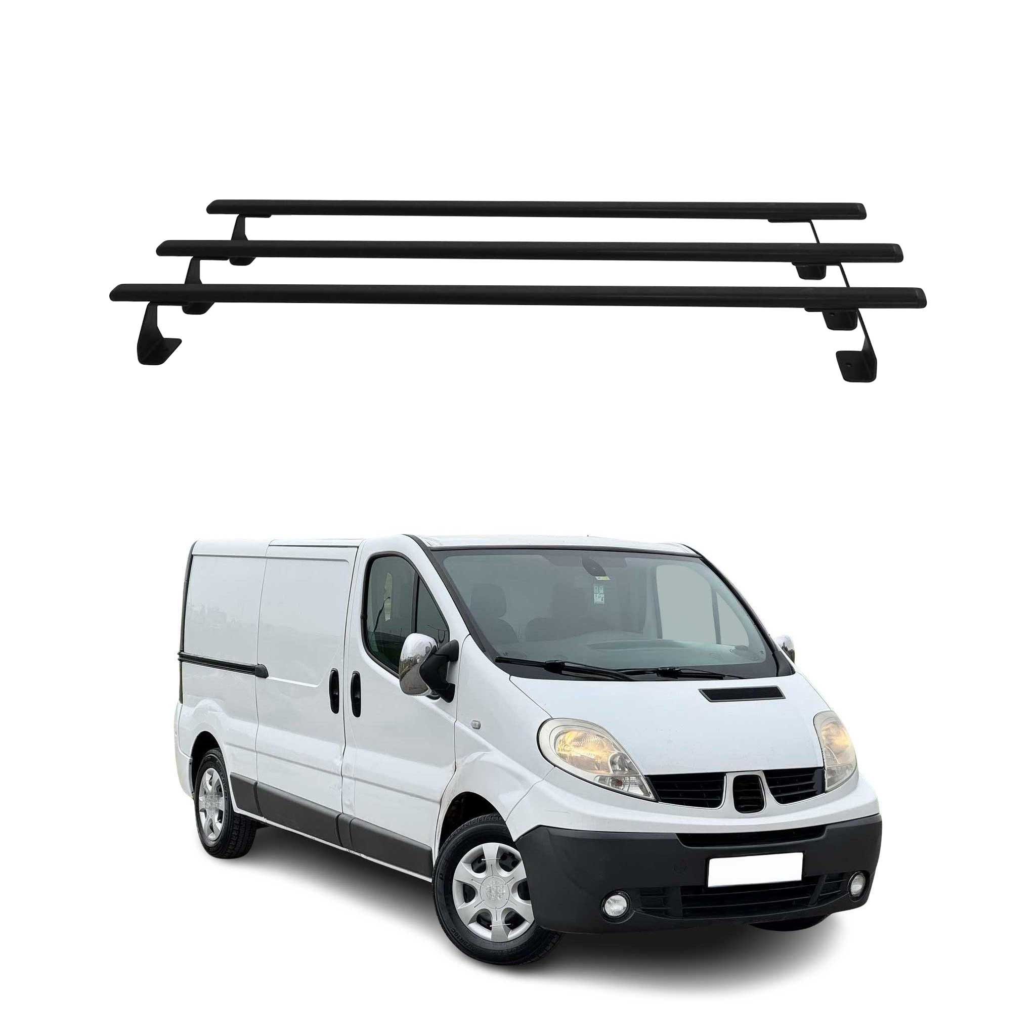 OMAC Dachträger Dachträger Gepäckträger für Nissan Primastar 2001-2014 Stahl 3 tlg (3-St), Wasserbeständig,Abnehmbar,Multifunktional,Schwerbeanspruchbar
