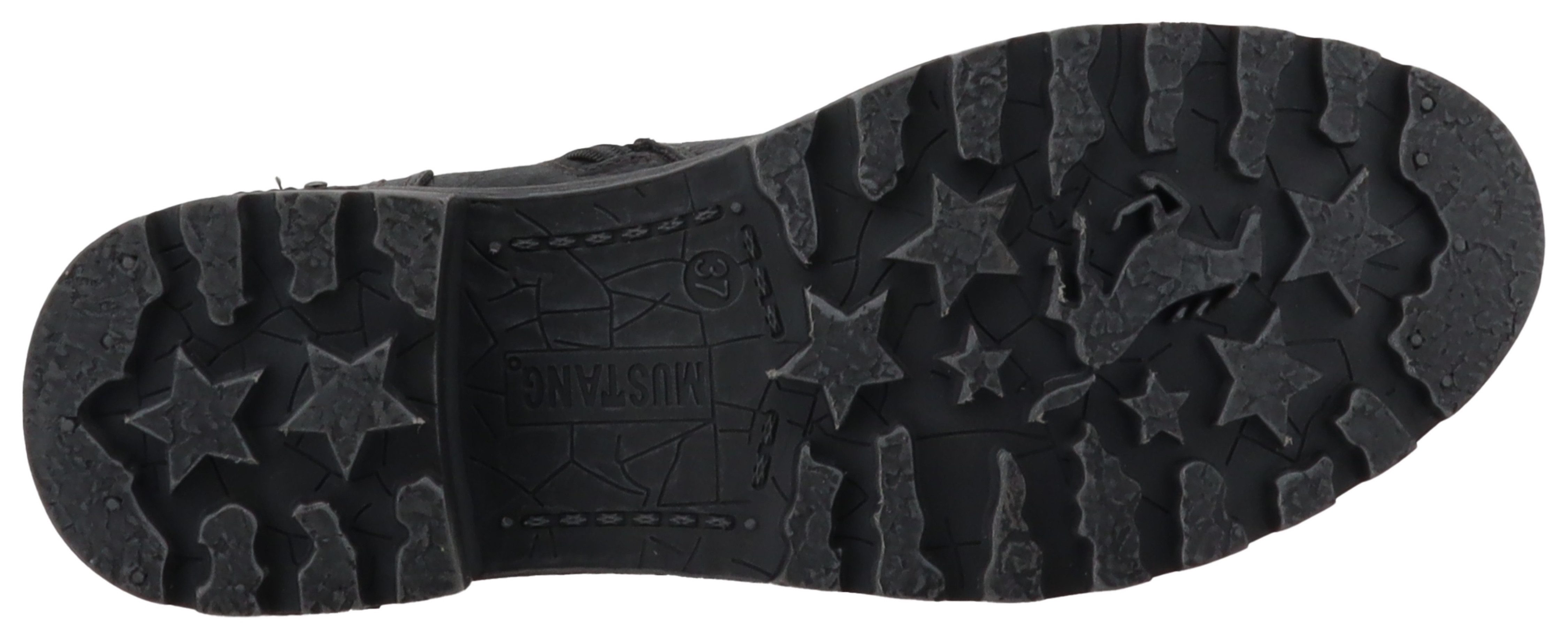 Mustang Shoes Haukea Winterboots Biker Boots mit Blockabsatz und TEX-Membrane
