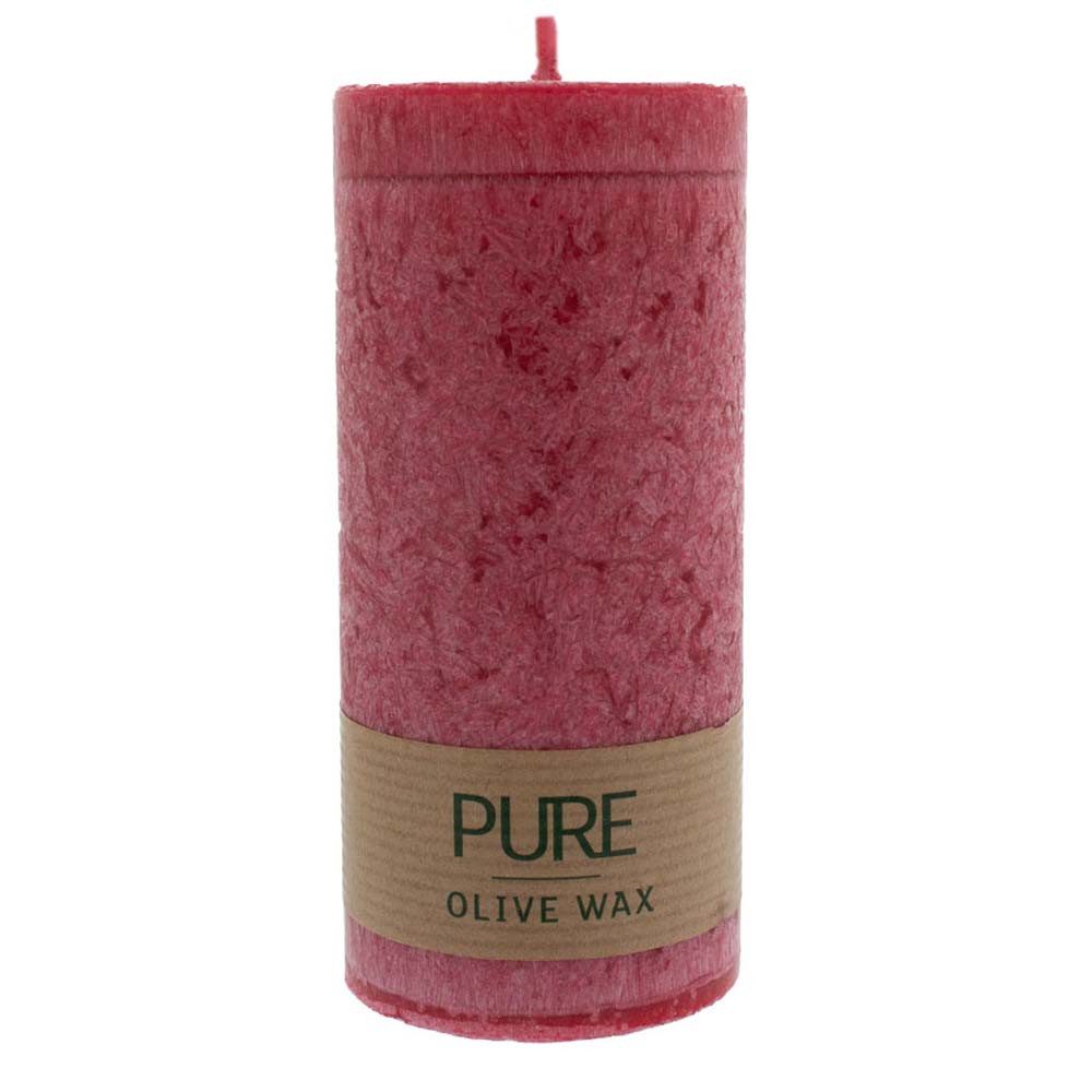 Richard Wenzel GmbH & Co. KG Formkerze PURE Olive Wax Kerze - Karminrot 130 günstig online kaufen
