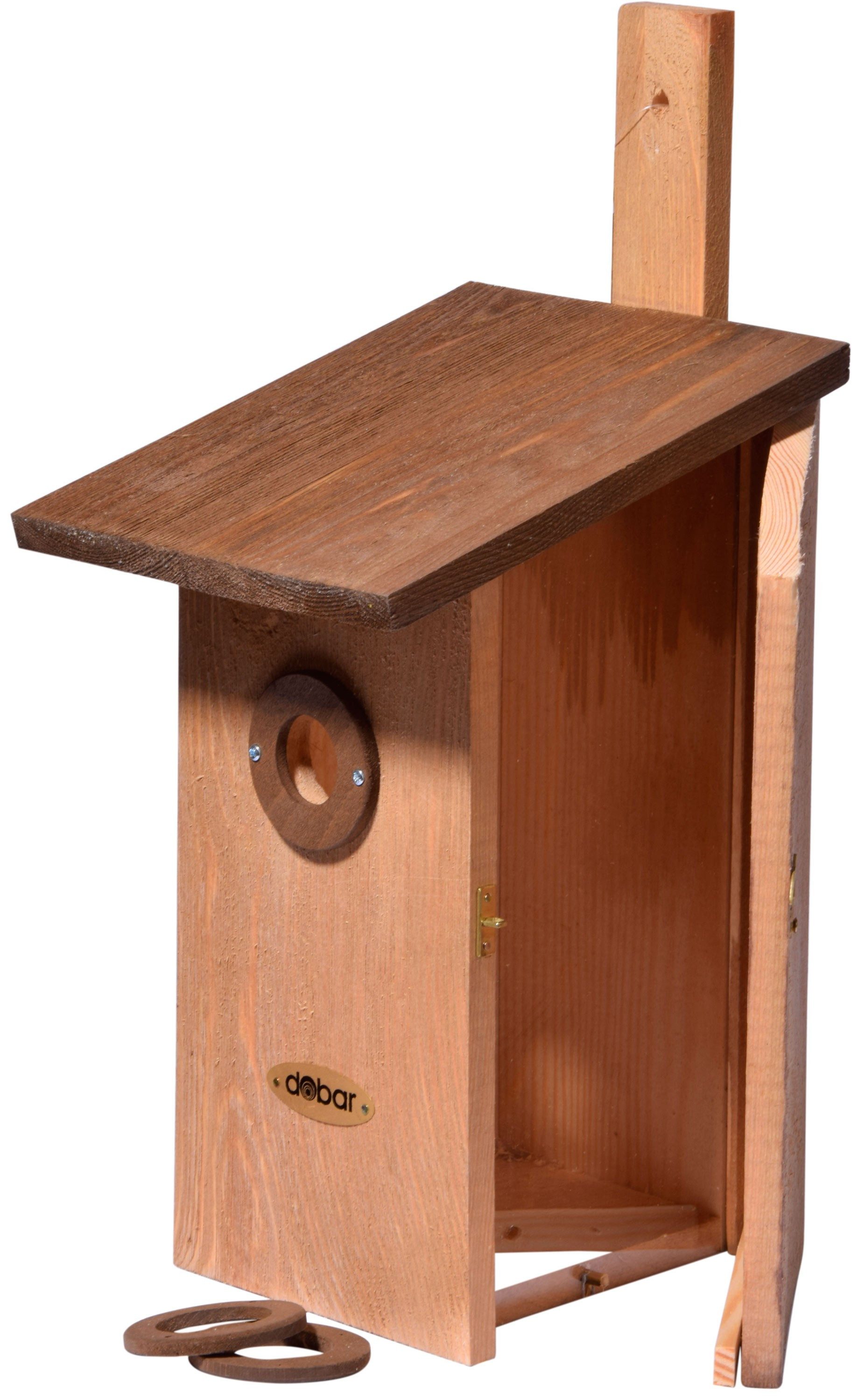 dobar Vogelhaus Beobachtungs-Nistkasten "Einblick",braun