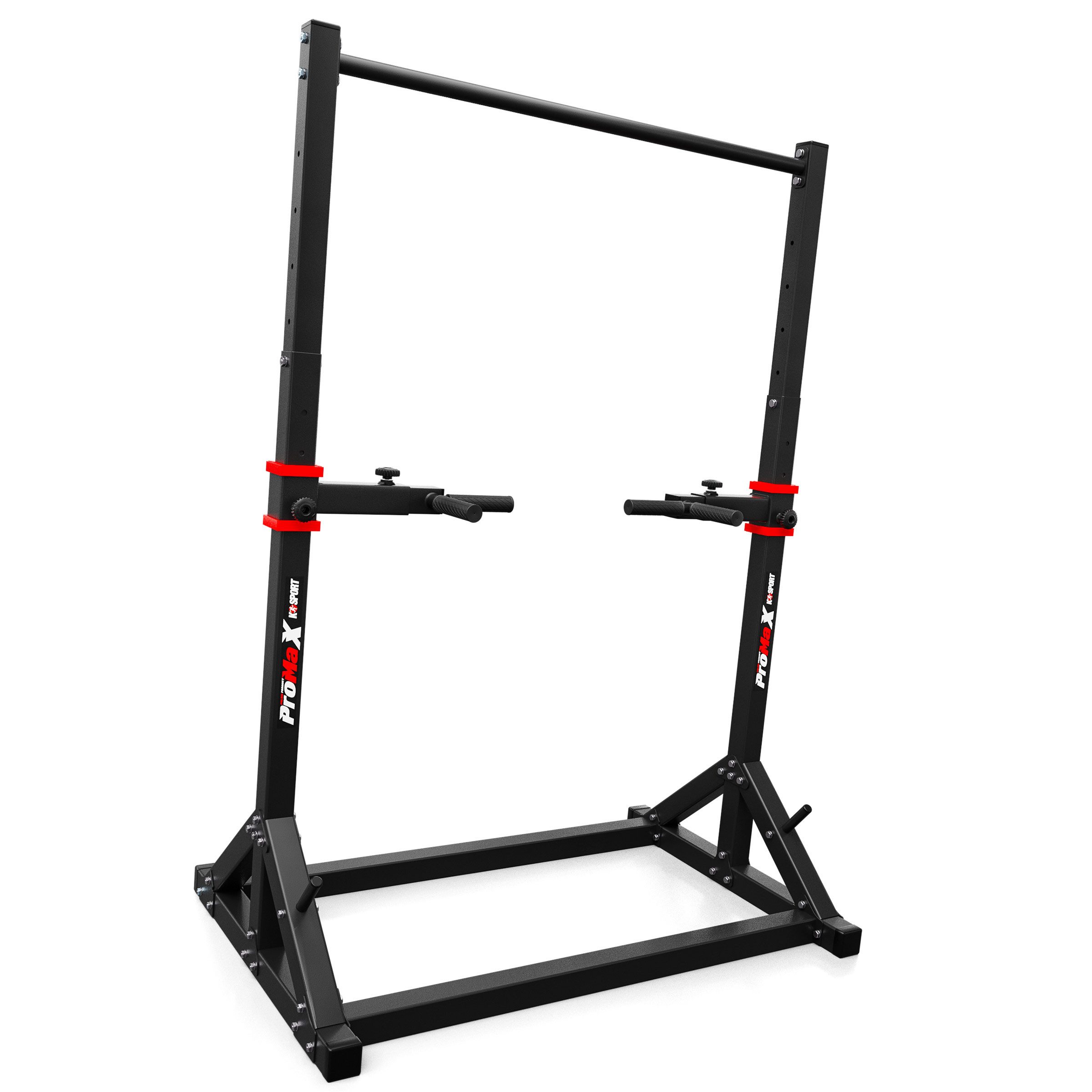 K-SPORT Kraftstation mit integrierter Dip-Station bis 140kg, (Stationäre Pull-Up Bar & Gewichtsablage, Klimmzugturm für Muskeltraining, Pull Up Mate), Made in EU!