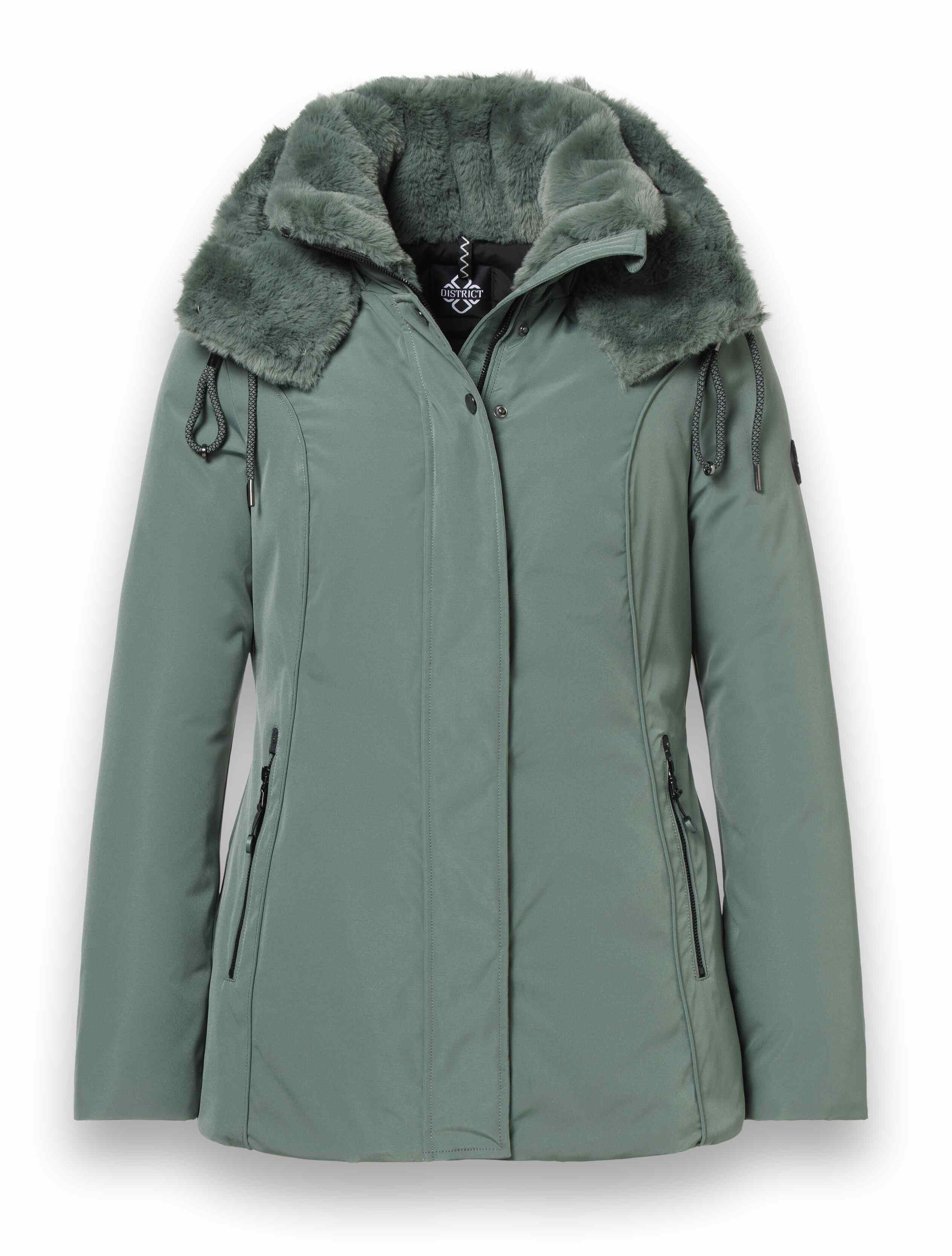 District Winterjacke Eclipse mit Kapuze (Mantel, winddicht, wasserabweisend) olivegrün