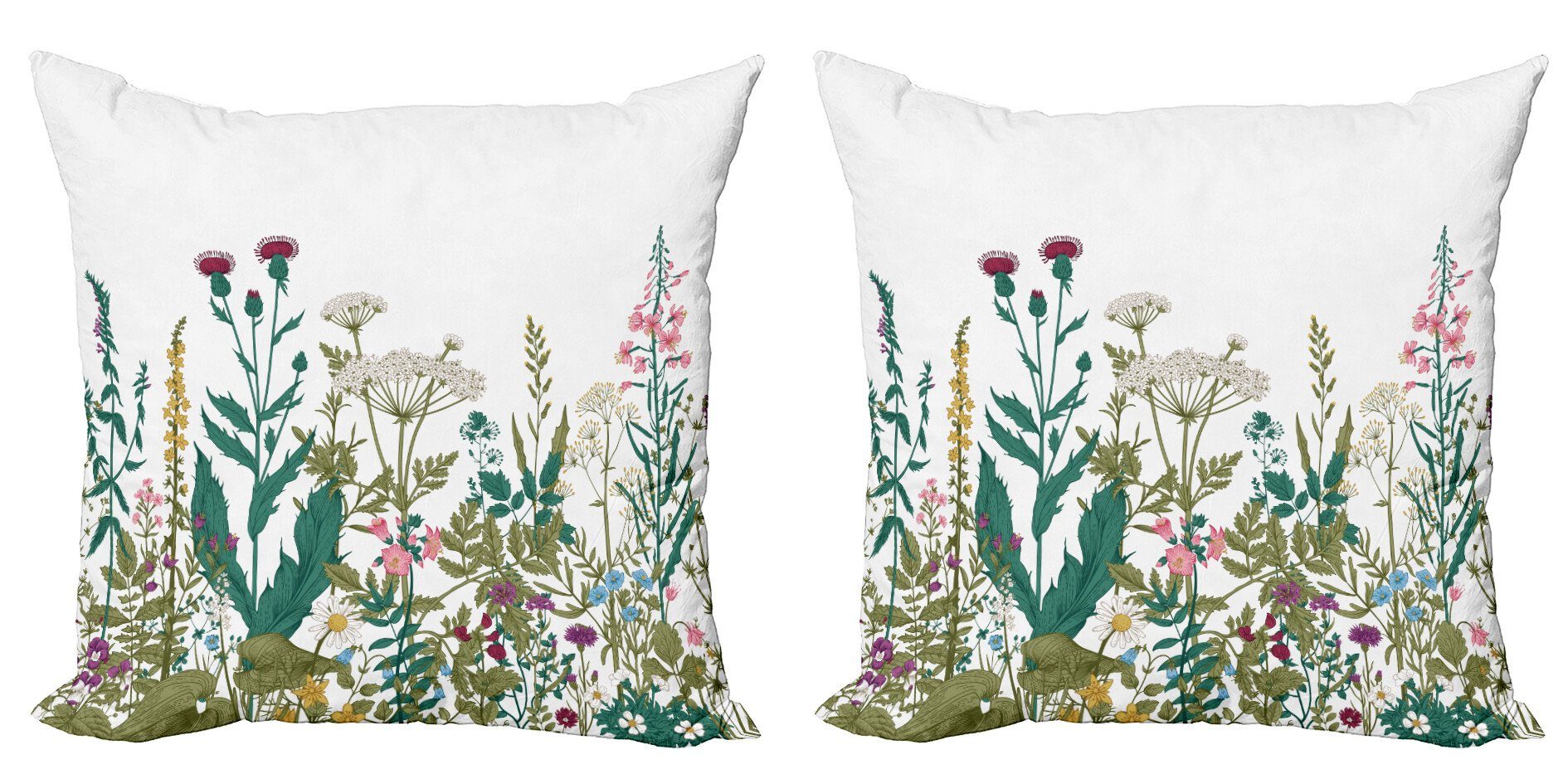 Blume Accent Digitaldruck, Frühlings-Garten Doppelseitiger Abakuhaus (2 Modern Stück), Kissenbezüge Hortensien
