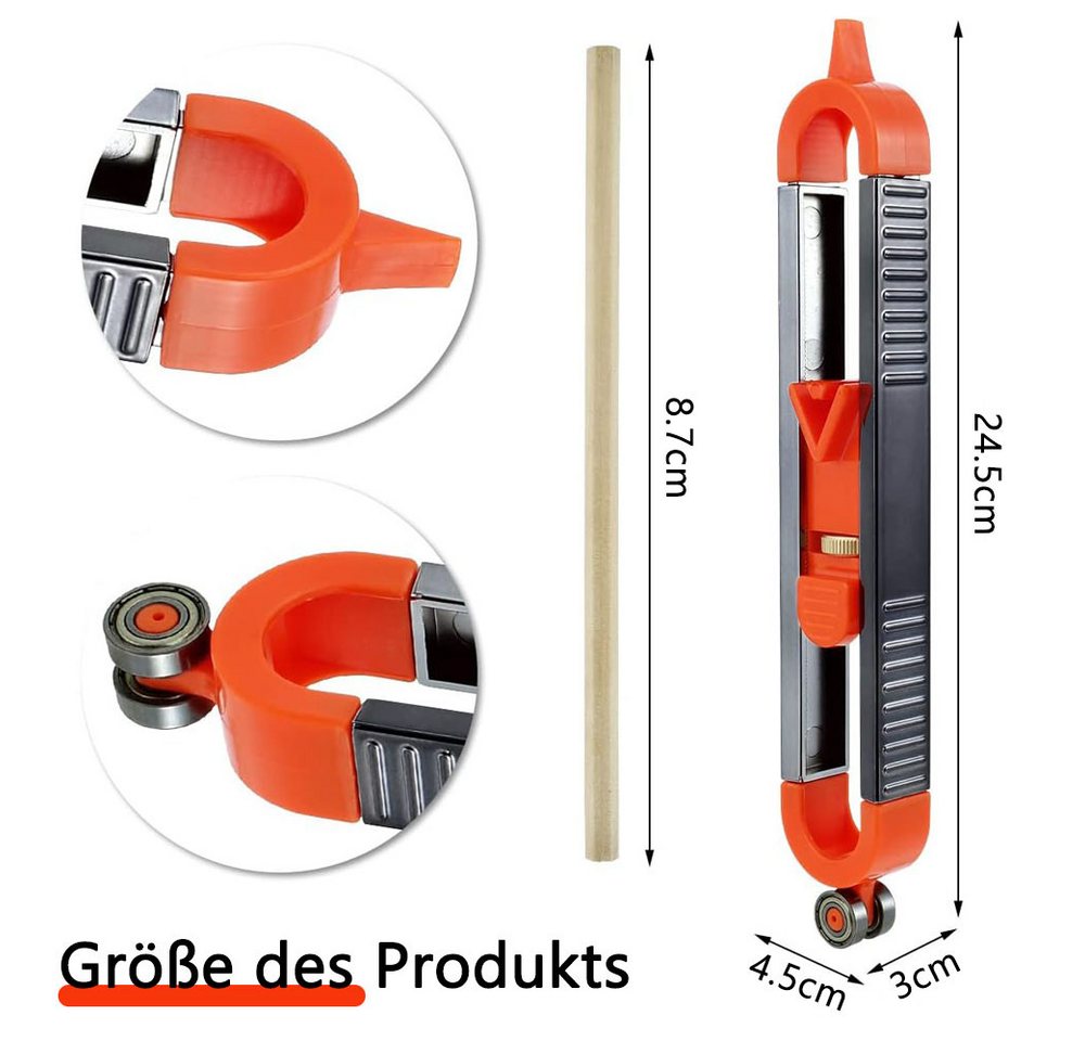 Thumbnail - NUODWELL Multitool Konturenlehre, Konturenlehre mit Schloss, Verriegelungsmechanismus