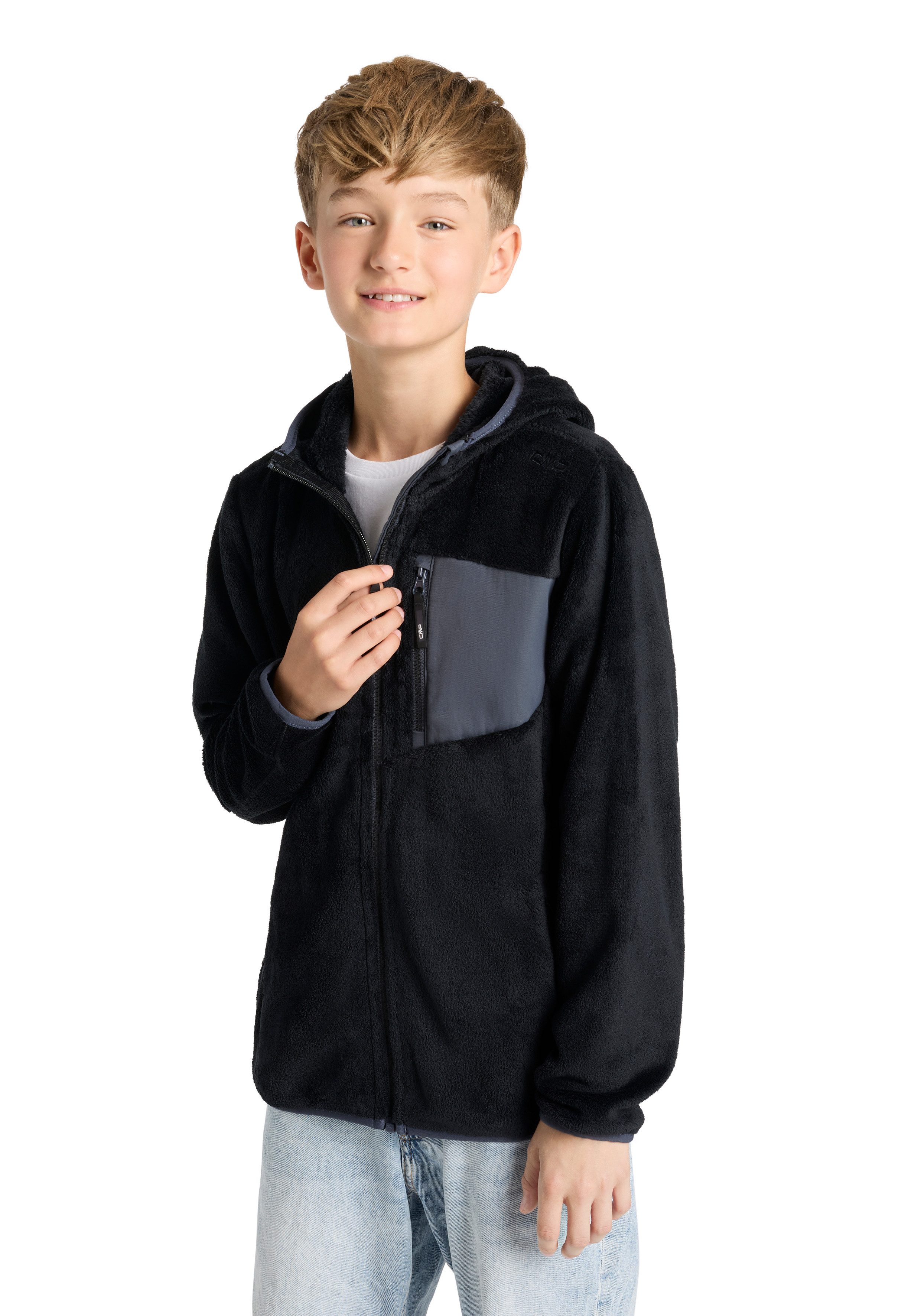 Fleecejacke KID JACKET FIX HOOD