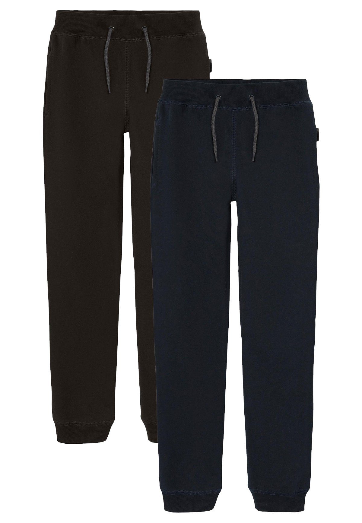 Name It Sweatpants 2-er Set Basic Sweatpants Gefüttert für Unisex (2-tlg) NKMSWEAT PANT BRU NOOS