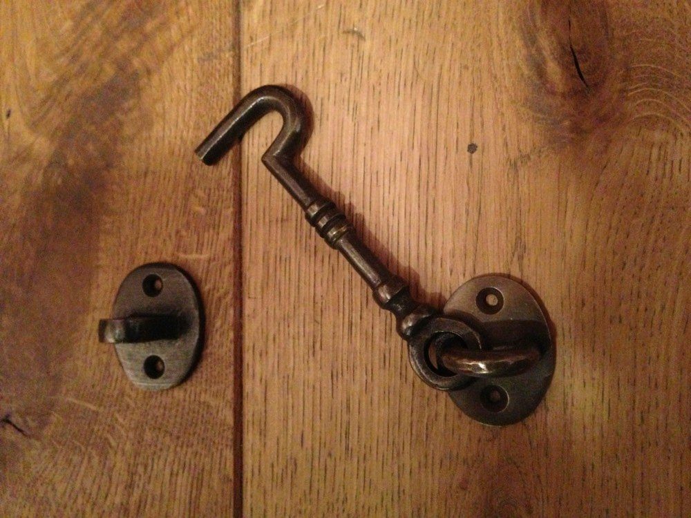 Antikas Türriegel Windhaken Verschluss wie antik, Stall Tür Feststeller, Fallhaken