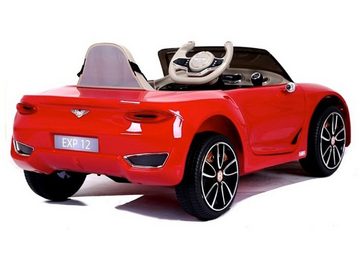 TPFLiving Elektro-Kinderauto Bentley EXP 12 - Cabrio mit Fernbedienung - 2 x 12 Volt - 4,5Ah-Akku, Belastbarkeit 30 kg, Kinderfahrzeug mit Soft-Start und Bremsautomatik - Farbe: rot