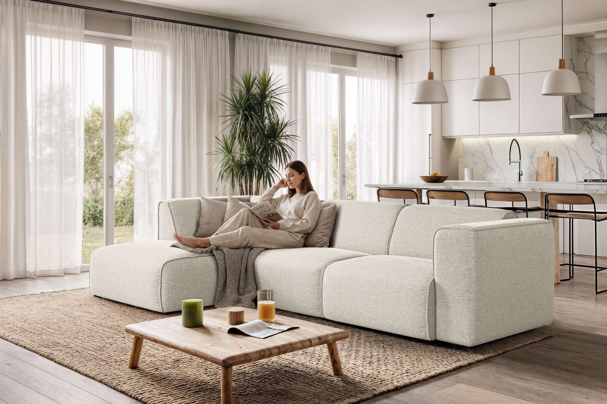OTTO home Ecksofa Merid L-Form, B: 295 cm - OTTO. Verlässliche Qualität., jederzeit durch Module erweiterbar