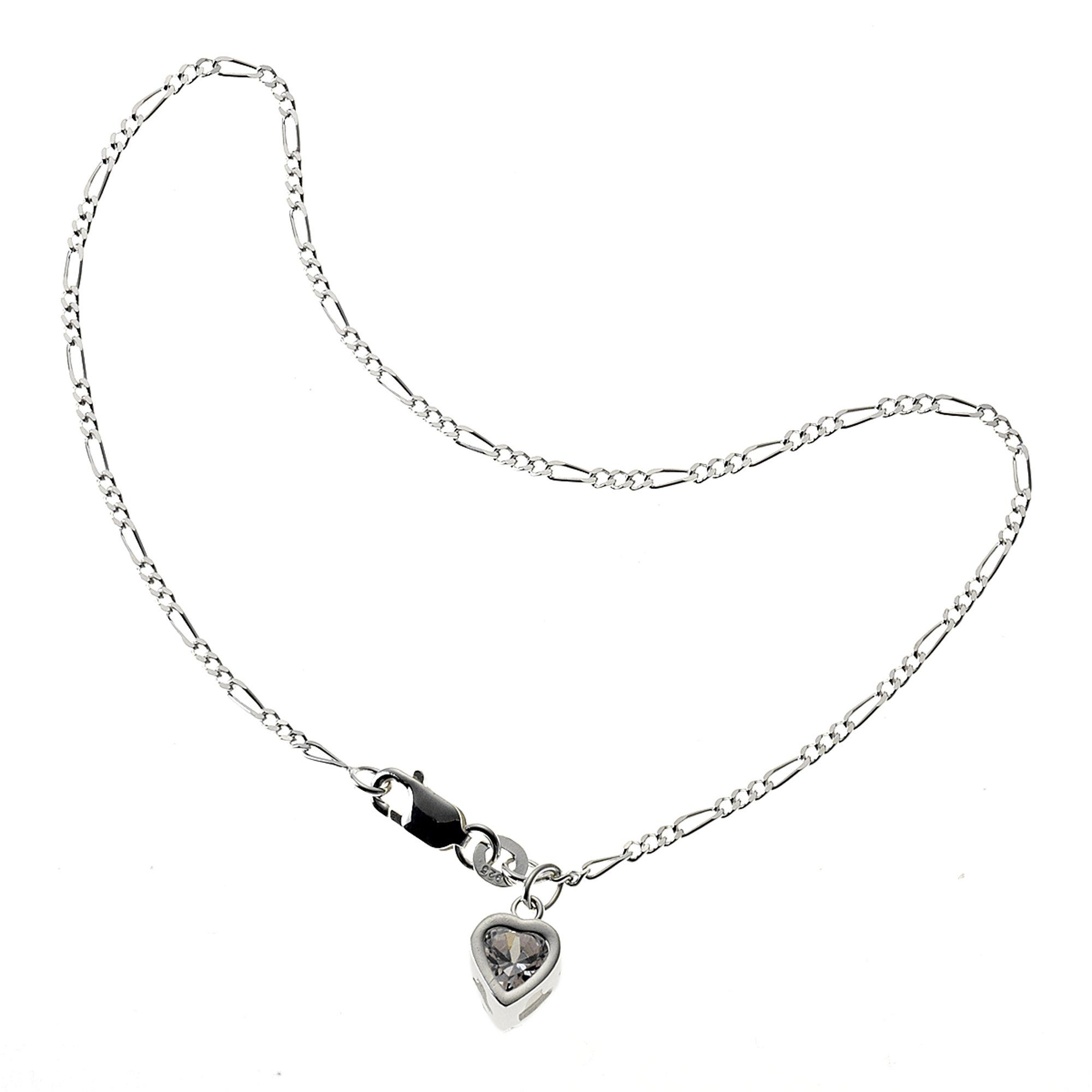 Zeeme Fußkette 925 Silber mit Herz-Anhänger günstig online kaufen