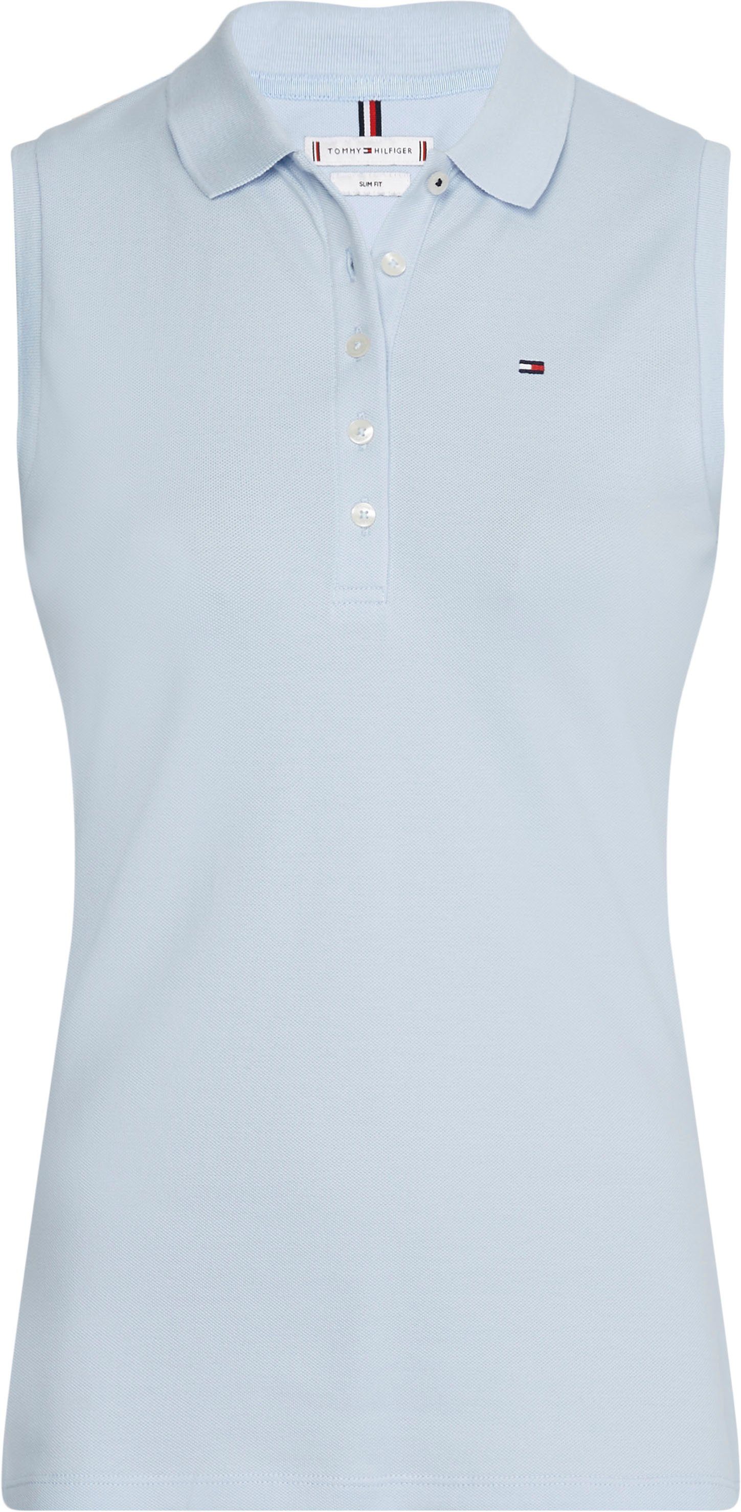 Tommy Hilfiger Poloshirt »Slim Polo No Sleeve« mit Tommy Hilfiger Logo-Falg  auf der Brust online kaufen | OTTO