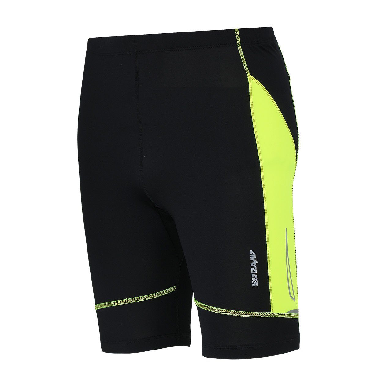 XXXL Kurz M & schwarz-neon L Kompressionswirkung, XXL Laufhose » Xl Dry Airtracks Lauftights Herren Air Funktion, S Quick Sporthose « mit Pro