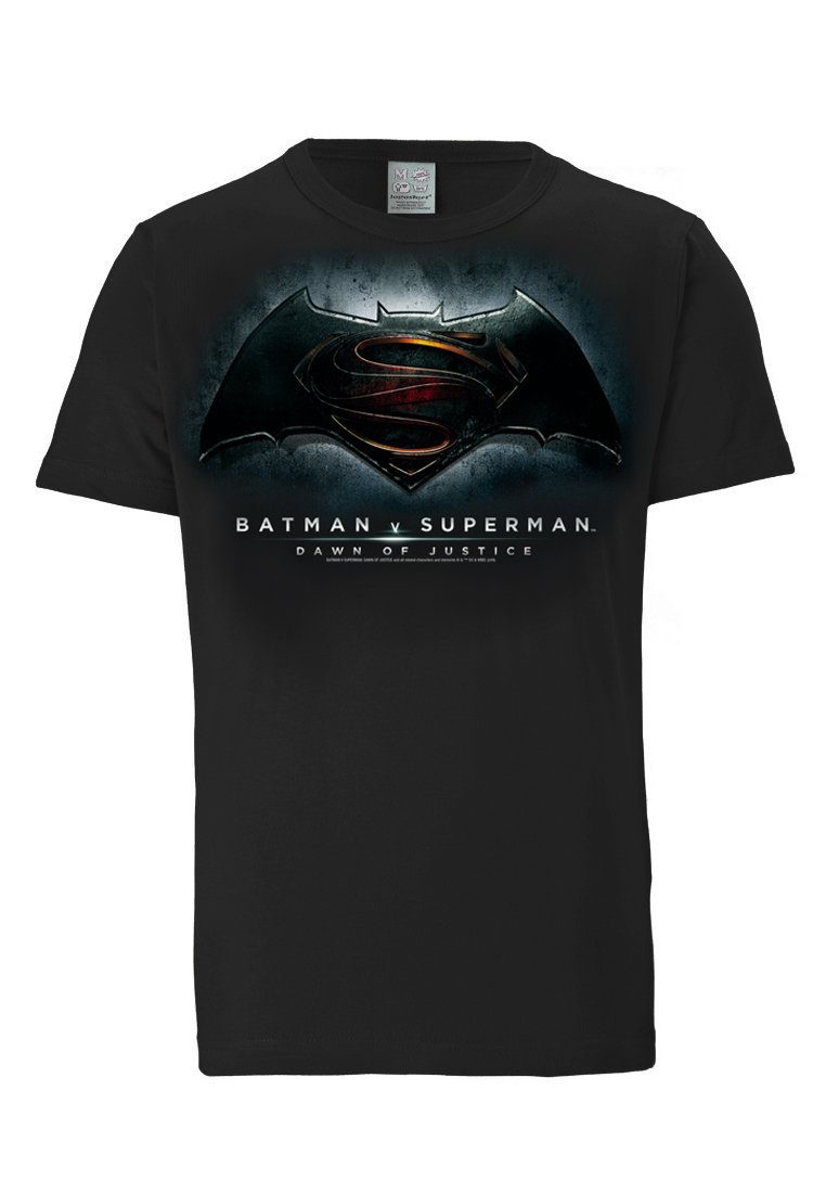 v - coolem mit Batman LOGOSHIRT Dawn Frontdruck Justice of Superman T-Shirt