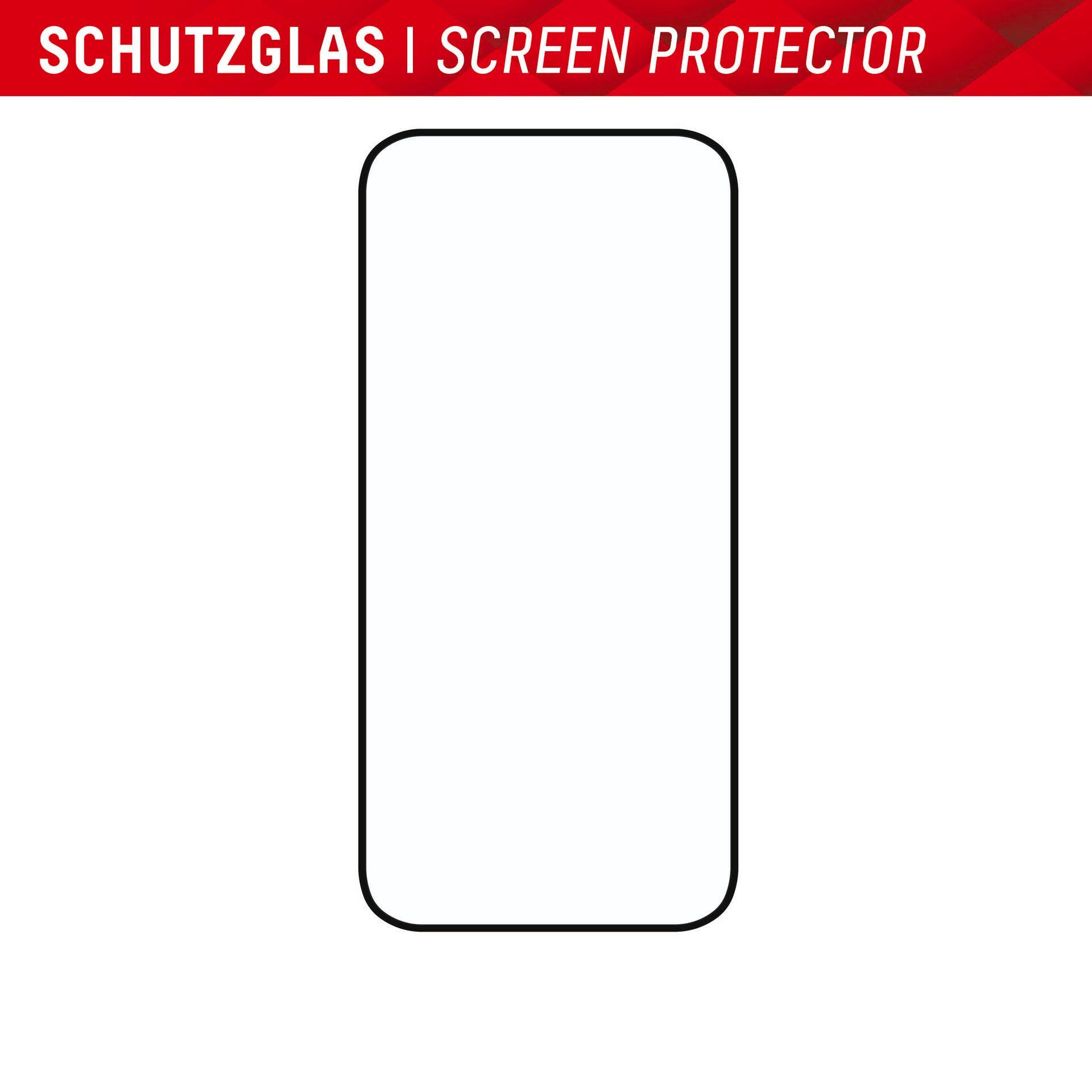 Displex Displayschutzglas Real Glass FC für Apple iPhone 15, Apple iPhone 15 Pro, Displayschutzfolie Displayschutz kratzer-resistent 10H splitterfest