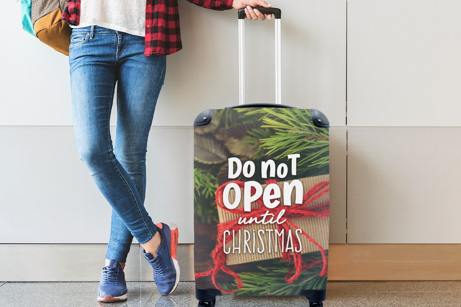 - - 4 öffnen', Ferien, mit rollen, für vor Weihnachten Handgepäck Zitate 'Nicht Reisetasche MuchoWow Trolley, Rollen, Reisekoffer Handgepäckkoffer Sprichwörter