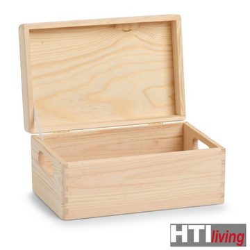 HTI-Living Aufbewahrungsbox Allzweckkiste mit Deckel Nadelholz (Stück, 1 St., 1 Kiste), Aufbewahrungsbox Aufbewahrungskiste Ordungshelfer