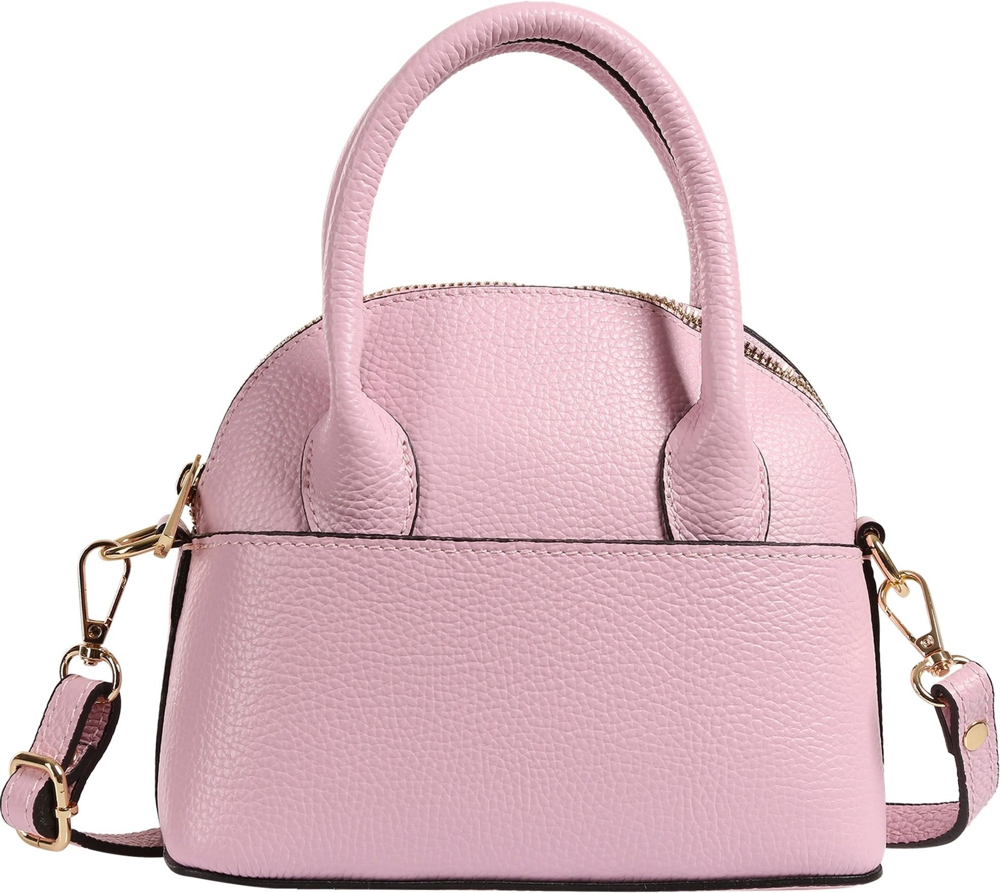 Toscanto Umhängetasche Toscanto Damen Umhängetasche Leder Tasche (Umhängetasche), Damen Leder Umhängetasche, rosa ca. 20cm