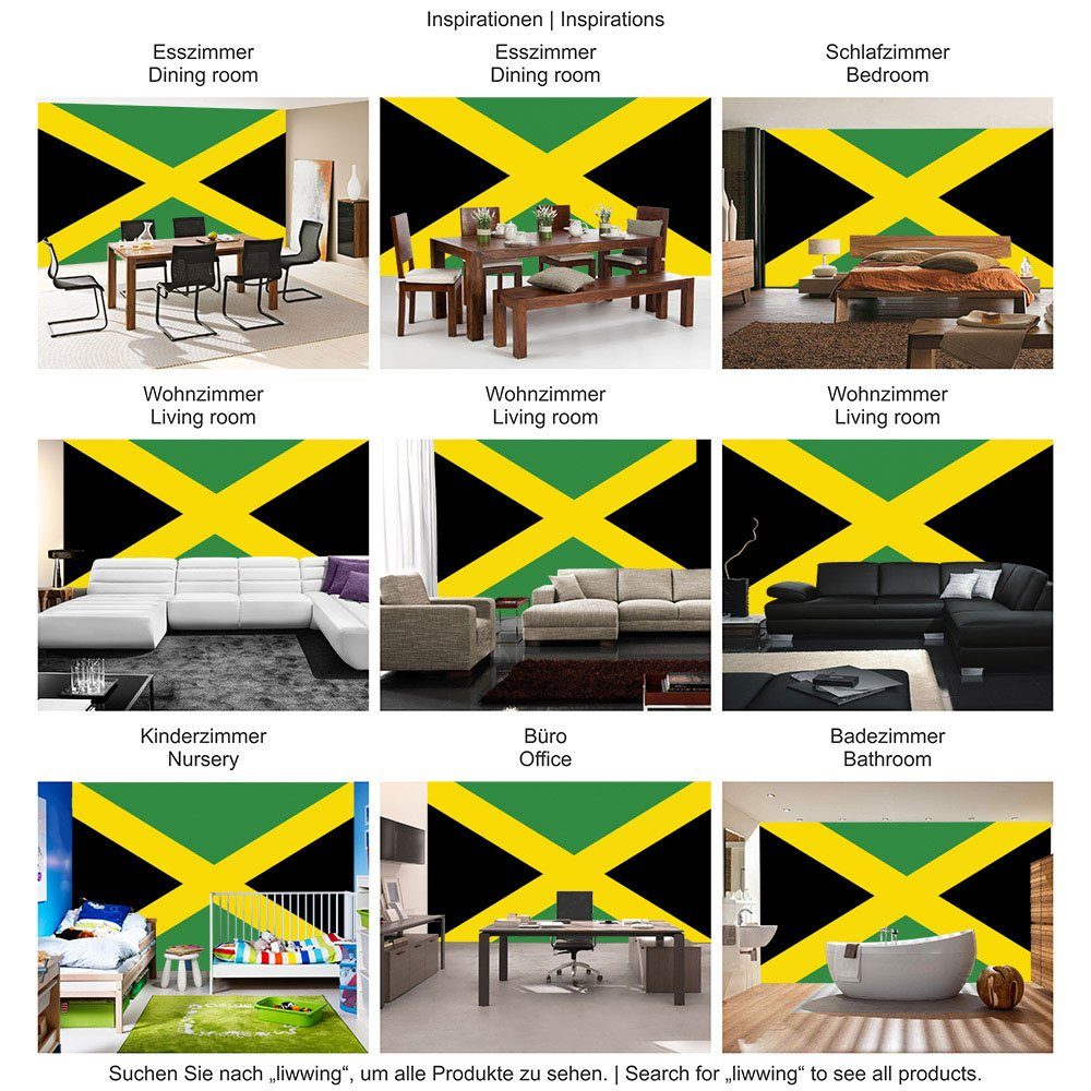 Karibik Flagge 1557, Insel Jamaica liwwing liwwing no. Geographie Fototapete Fototapete