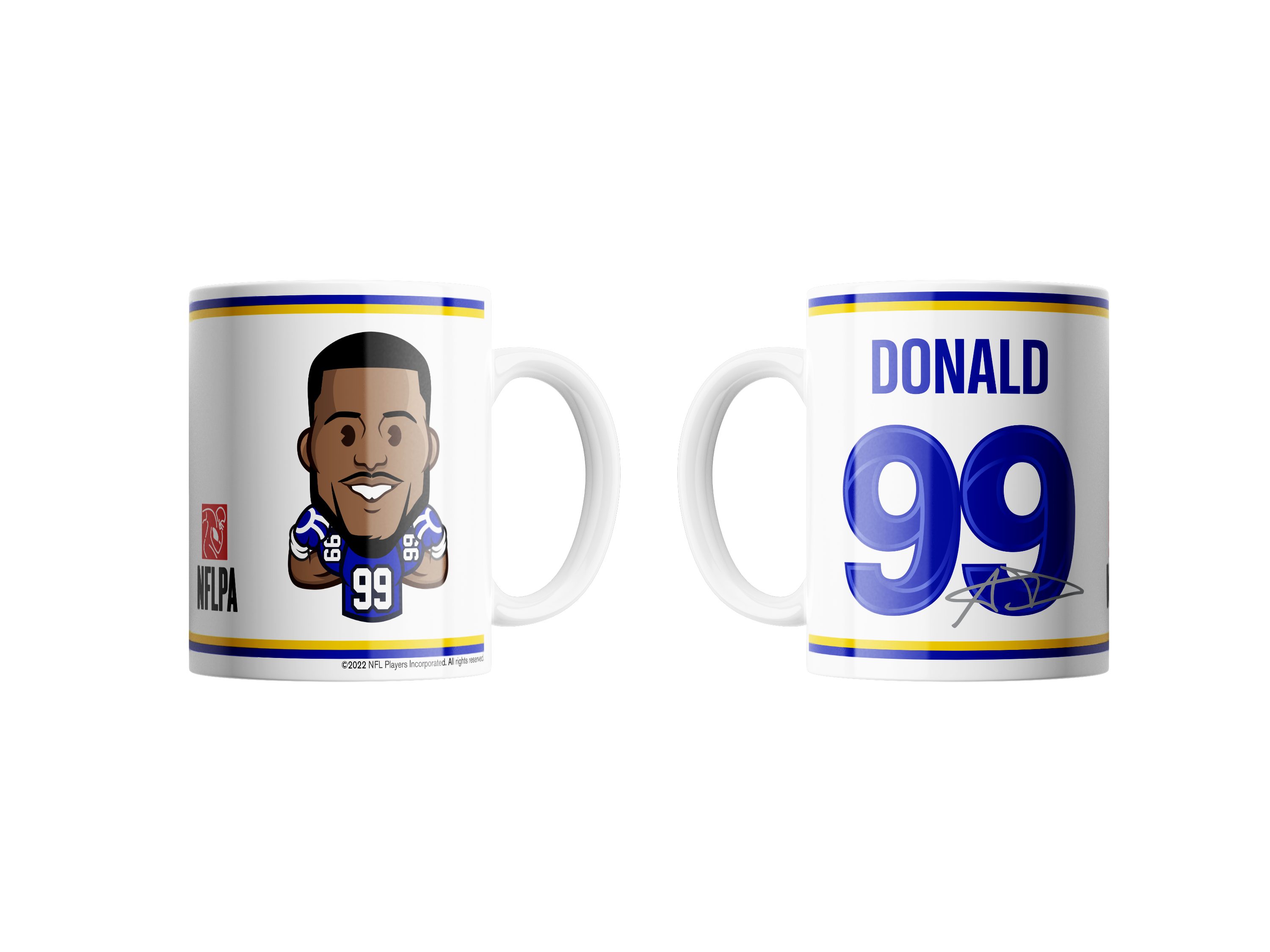 Los Angeles Rams Becher Aaron Donald Emoji Jumbo-Tasse 440 ml, Keramik