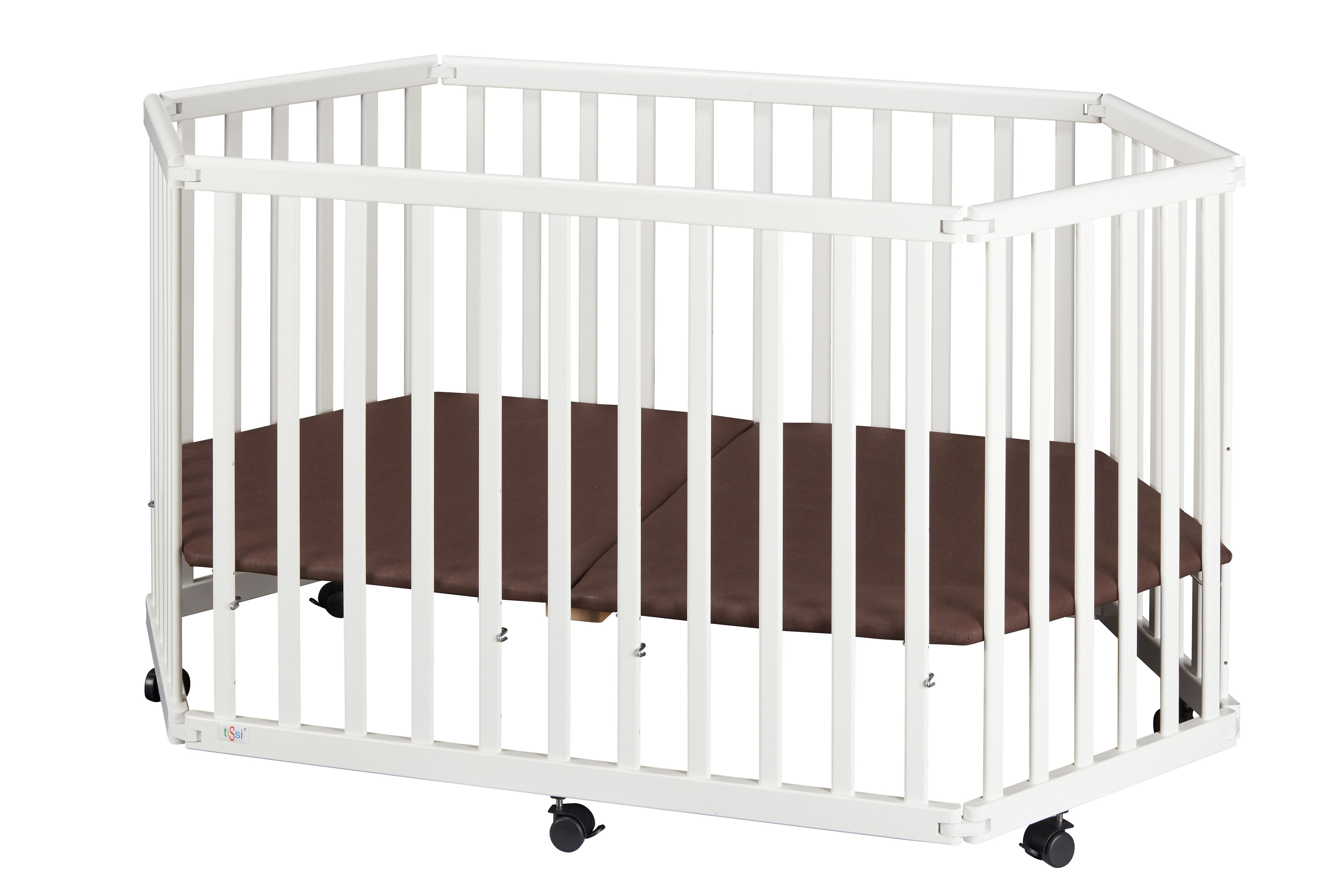 tiSsi® Laufgitter Laufgitter 6-eck LIES faltbar / klappbar Buche Massivholz