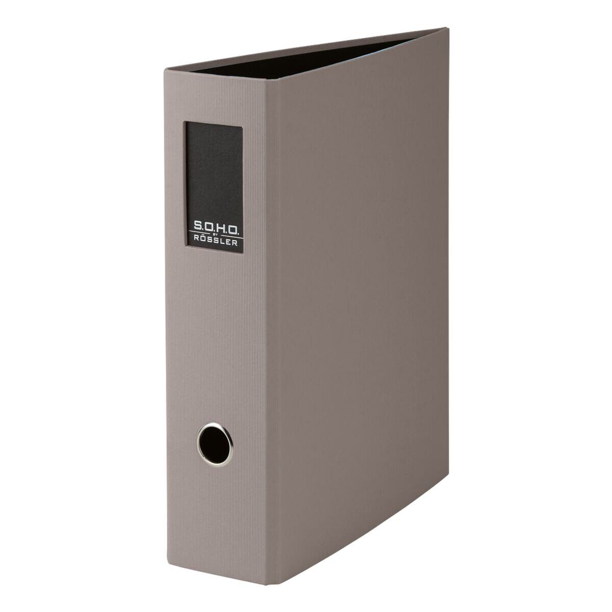 Rössler Aktenordner S.O.H.O., breit, handgefertigt, mit Rückenschild