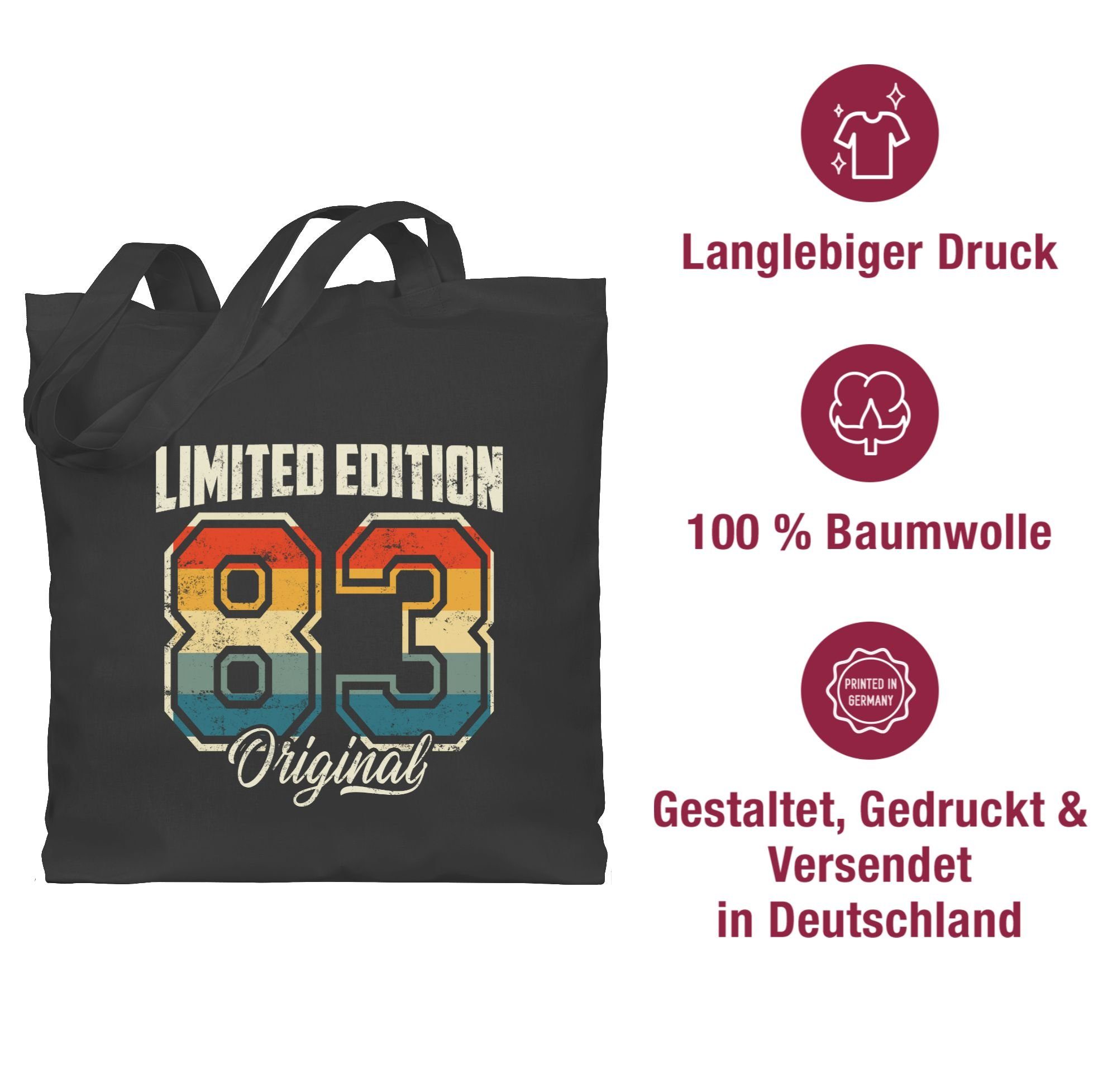 Shirtracer Umhängetasche Limited Edition Geburtstag Original 1983 2 Vierzigster, 40. Dunkelgrau