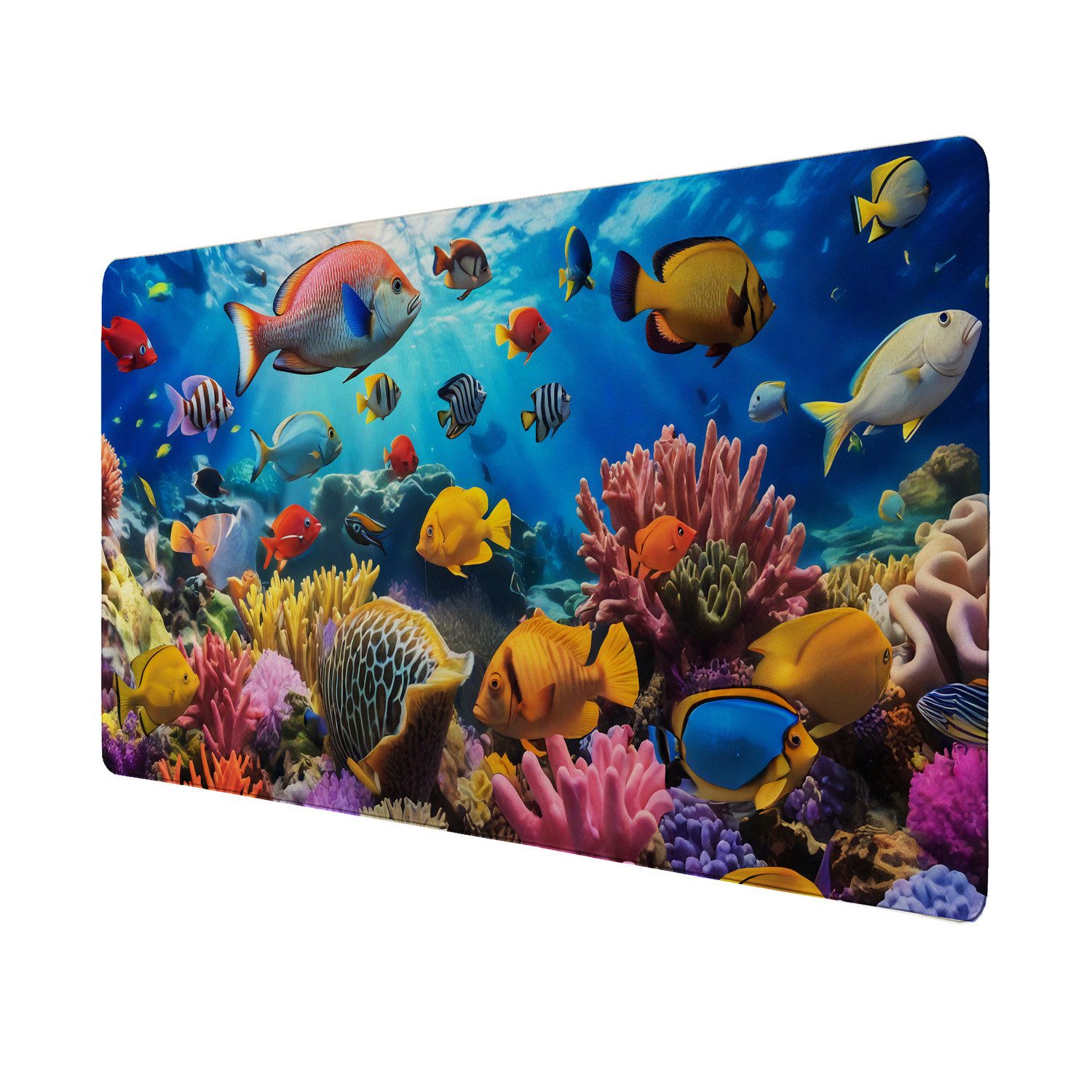 speecheese Schreibtischunterlage Korallen Riff Schreibtischunterlage 69x31cm XXL Mauspad Farbenfrohe