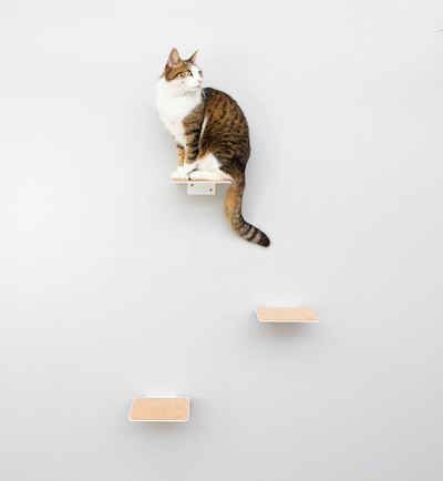 LucyBalu Katzen-Kletterwand »STEPS«, 3 Stk., BxT: je 18x18 cm, mit Korkauflage