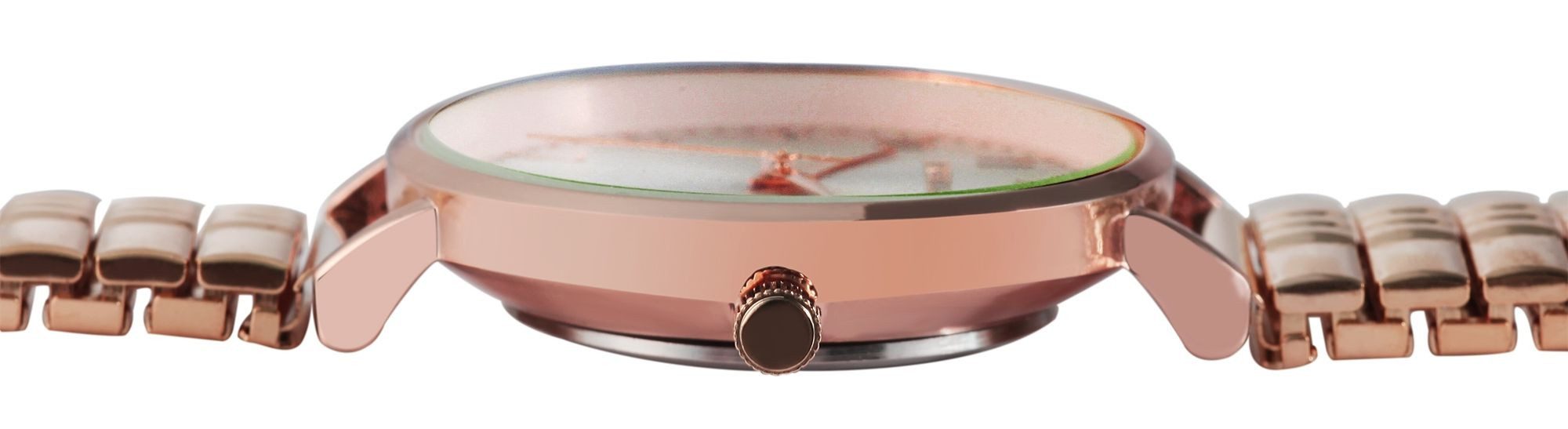 EXCELLANC Quarzuhr Emily Edelstahl-Zugarmband, Damen, 32 mm Gehäuse, schlic günstig online kaufen