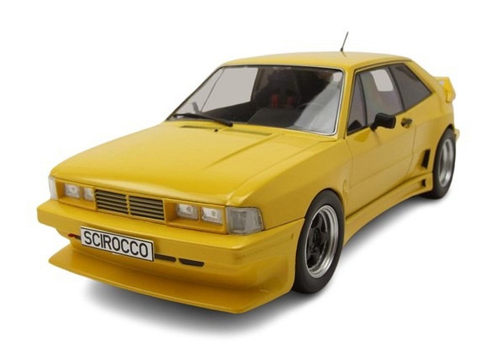 MCG Modellauto VW Scirocco Rieger GTO 1980 gelb, Maßstab 1:18