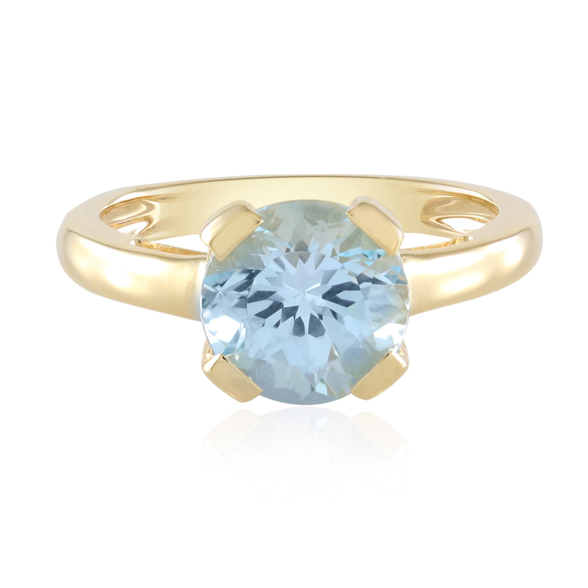 Cavill Solitärring Cavill Sterling Silber Ring 2,475 ct Topas blau vergoldet Damen (1-tlg)