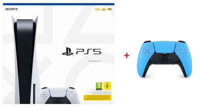 Playstation Playstation 5 Konsole Disk CD-Laufwerk Edition + 2 Controller, nach Wunschfarbe