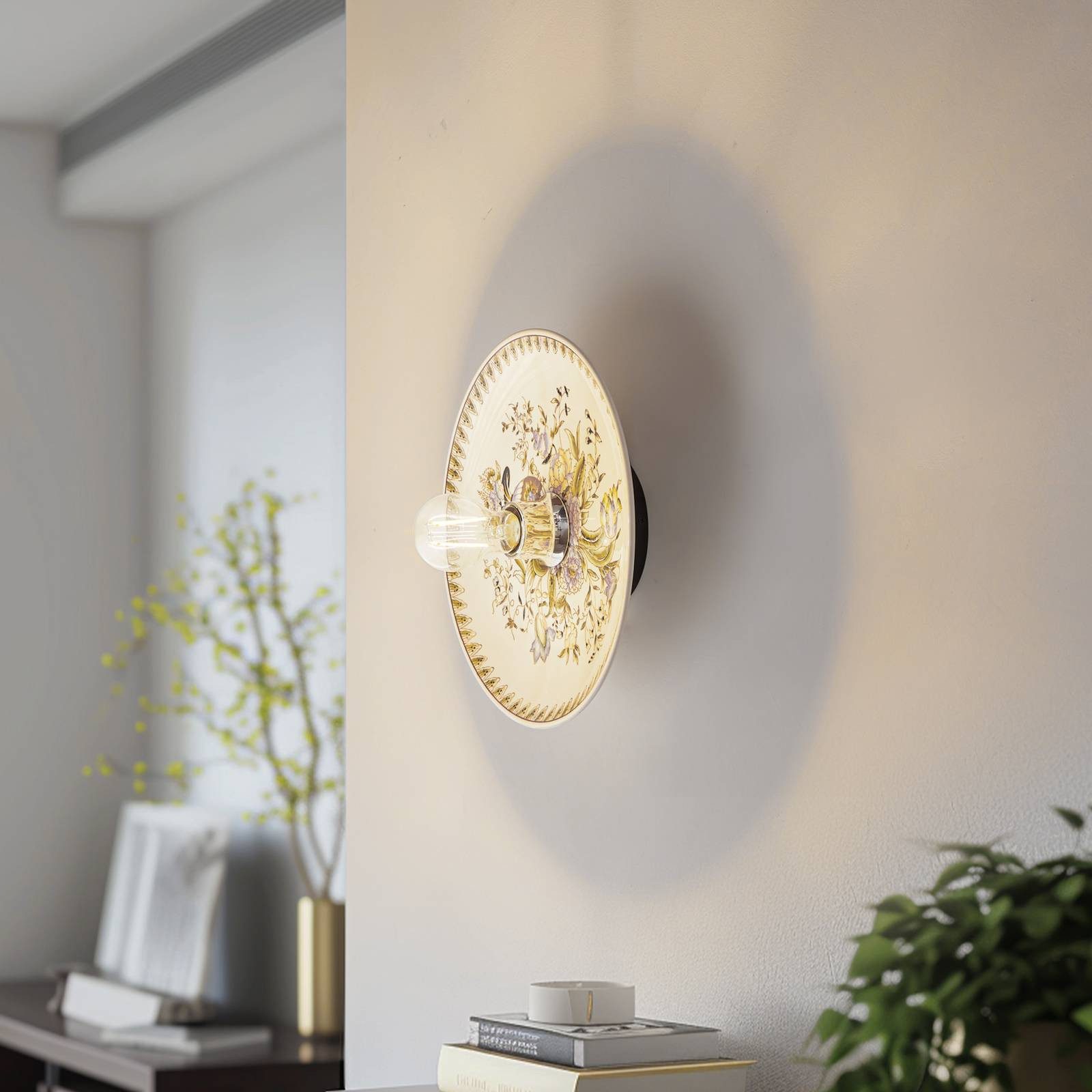Lucande Wandleuchte Faelira, Keramik IP20, 1 x 15 W LED
