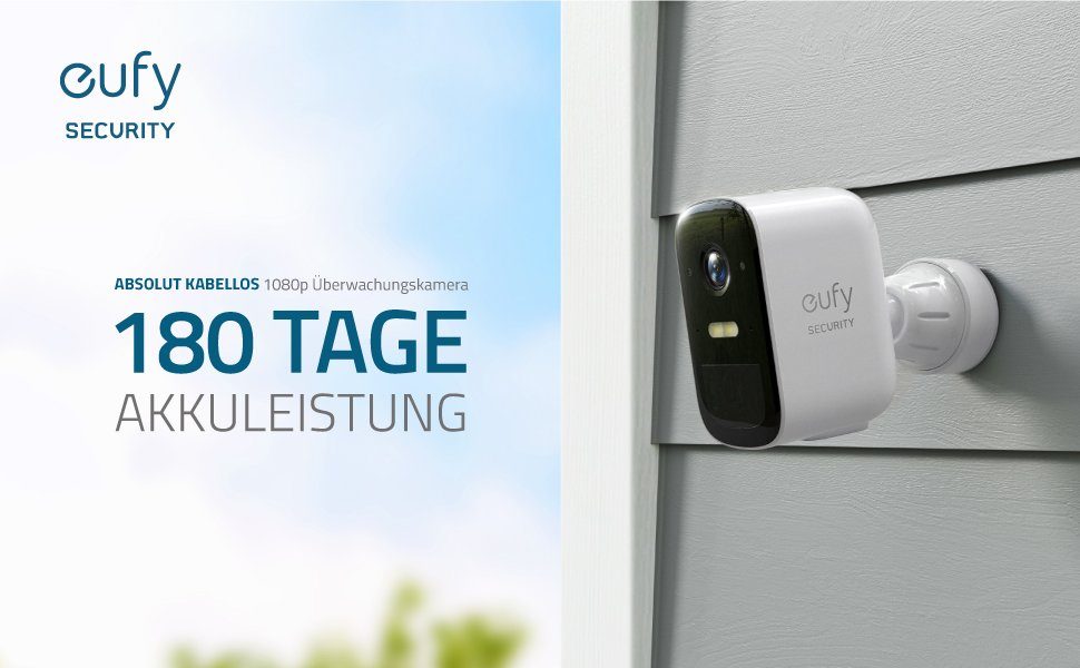 eufy Security Überwachungskamera eufyCam 2C (Außenbereich, Innenbereich, 2-tlg., kabellos, HD 1080p)