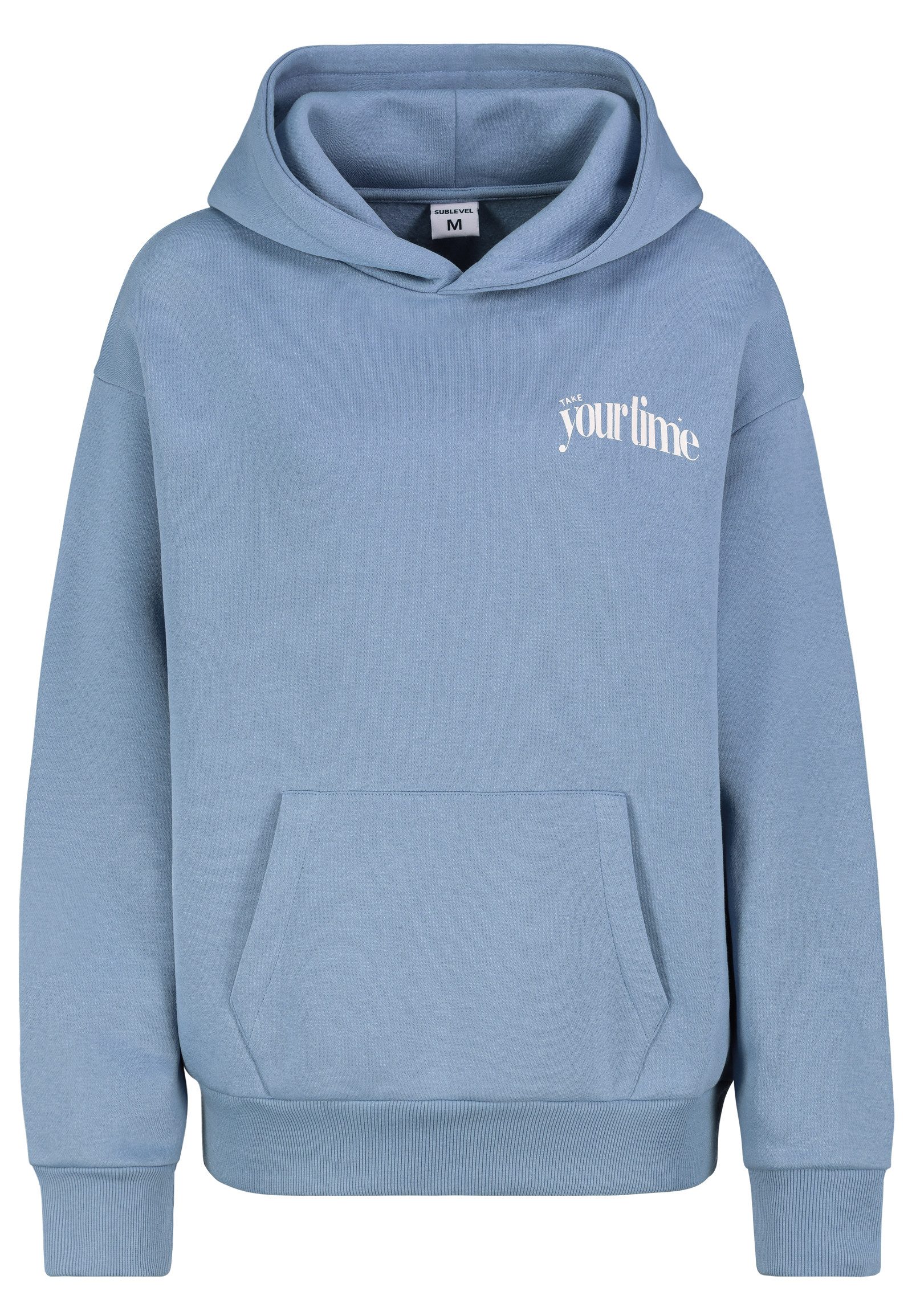 SUBLEVEL Hoodie Stylisches Kleidungsstück mit floralem für Damen (1-tlg) Baumwolle Regular fit ohne Kragen bedruckt atmungsaktiv