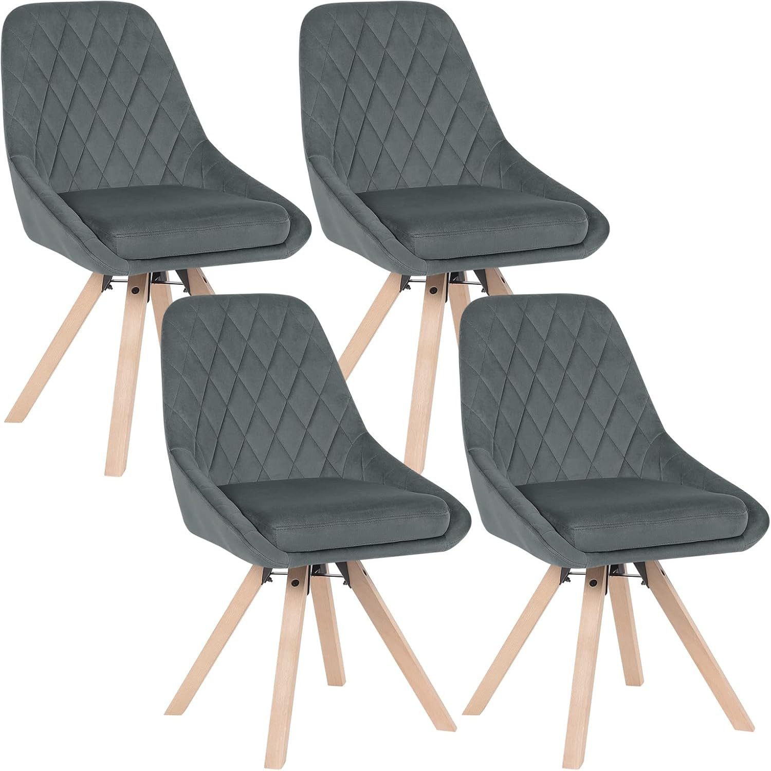 Woltu Esszimmerstuhl (4 St), Küchenstuhl drehbar, Beine aus Buchenholz günstig online kaufen