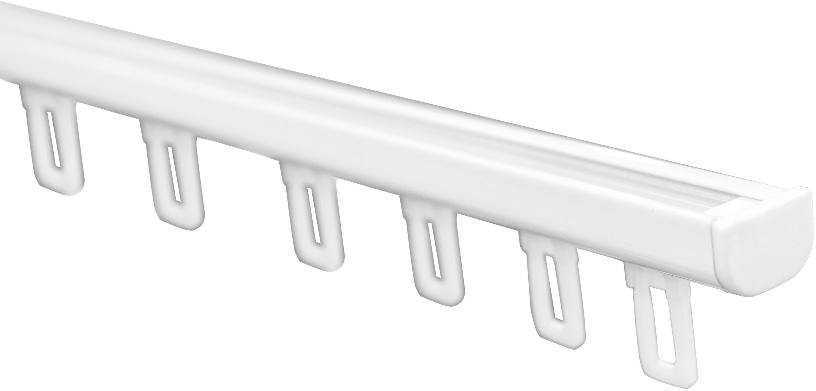 SN DECO GROUP Gardinenschiene Objektschiene SC, 1-läufig, Fixmaß, mit Bohren, verschraubt, Aluminium, erhältlich in versch. Längen und Farben, Innenlauf, Vorlangschiene