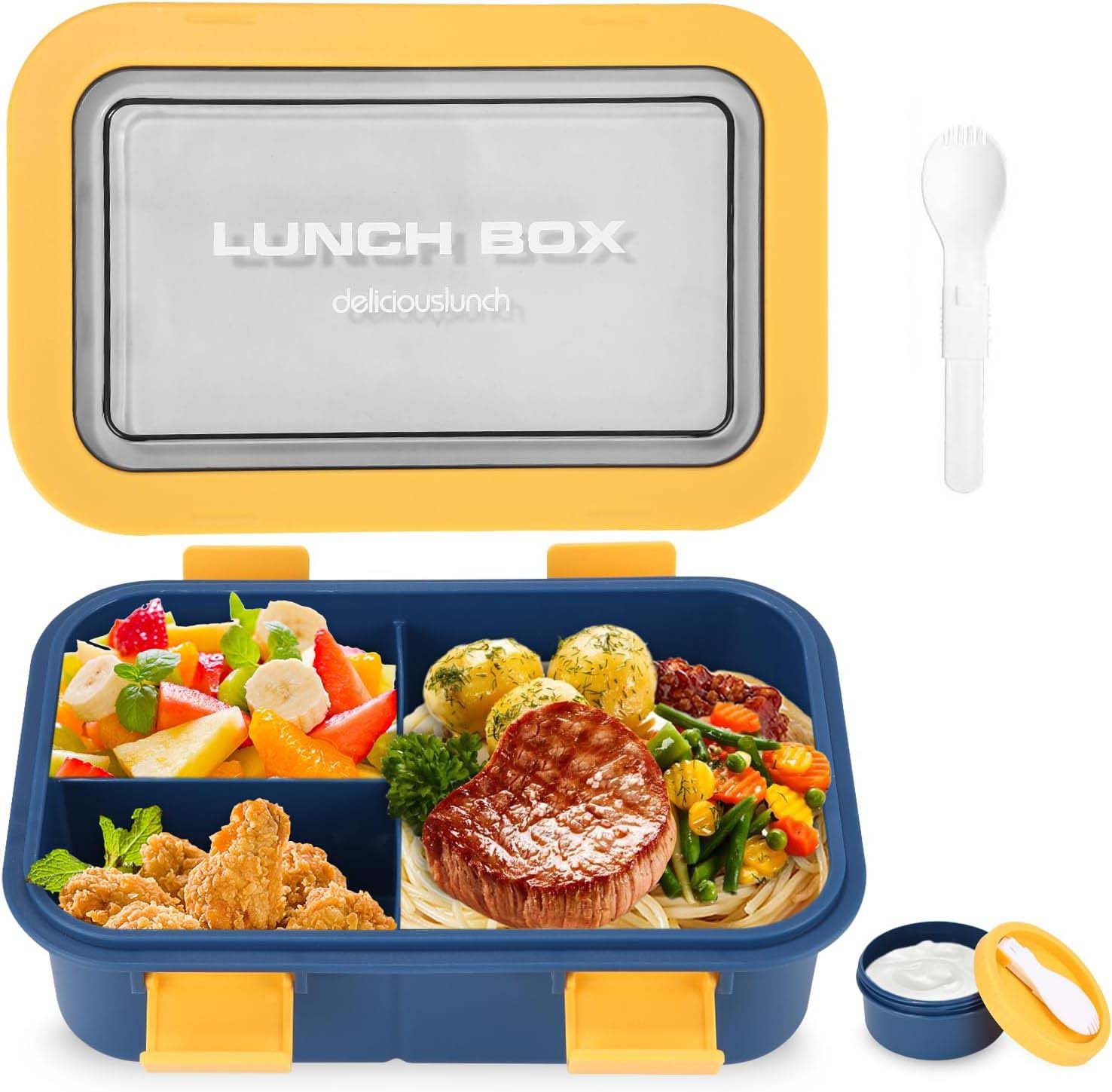 Agger Lunchbox für Kinder und Erwachsene, Brotdose mit Fächern