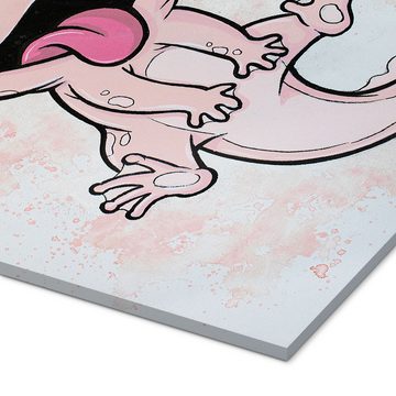 Posterlounge Acrylglasbild A.DOUBLE.U, Axolotl, Babyzimmer Illustration