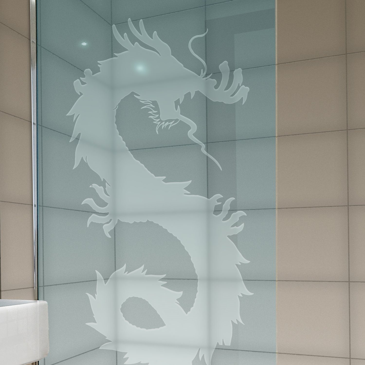 atFoliX Fensterdekoration atFoliX Glasdekorfolie Drache FX-Sticker
