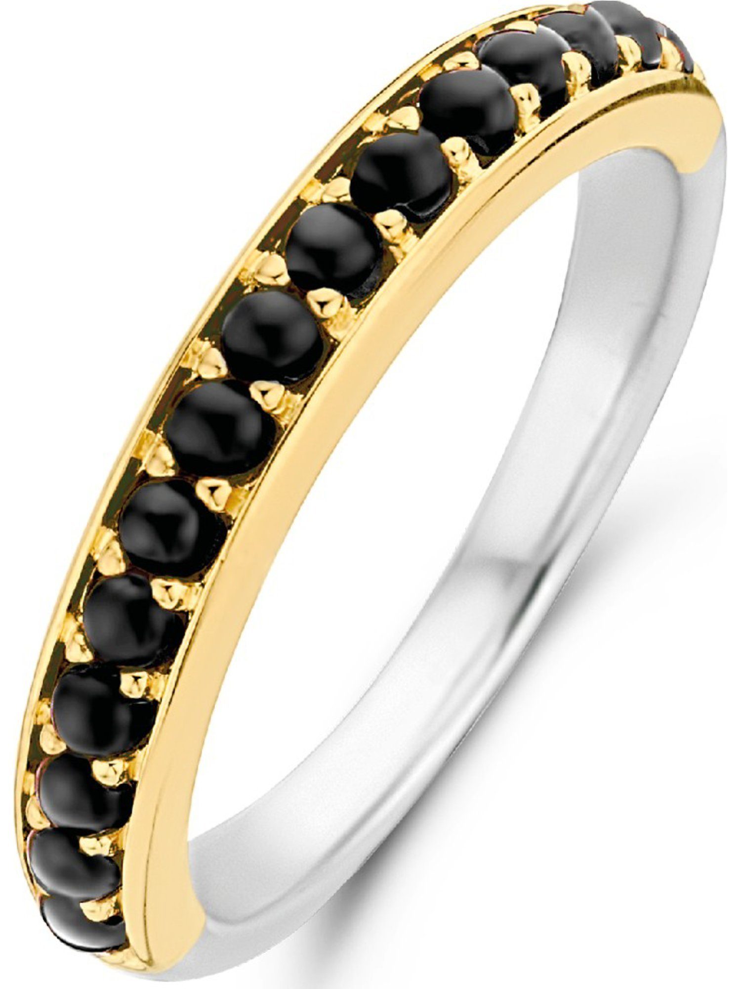 - SENTO Onyx, synthetisch TI schwarz Milano Fingerring,