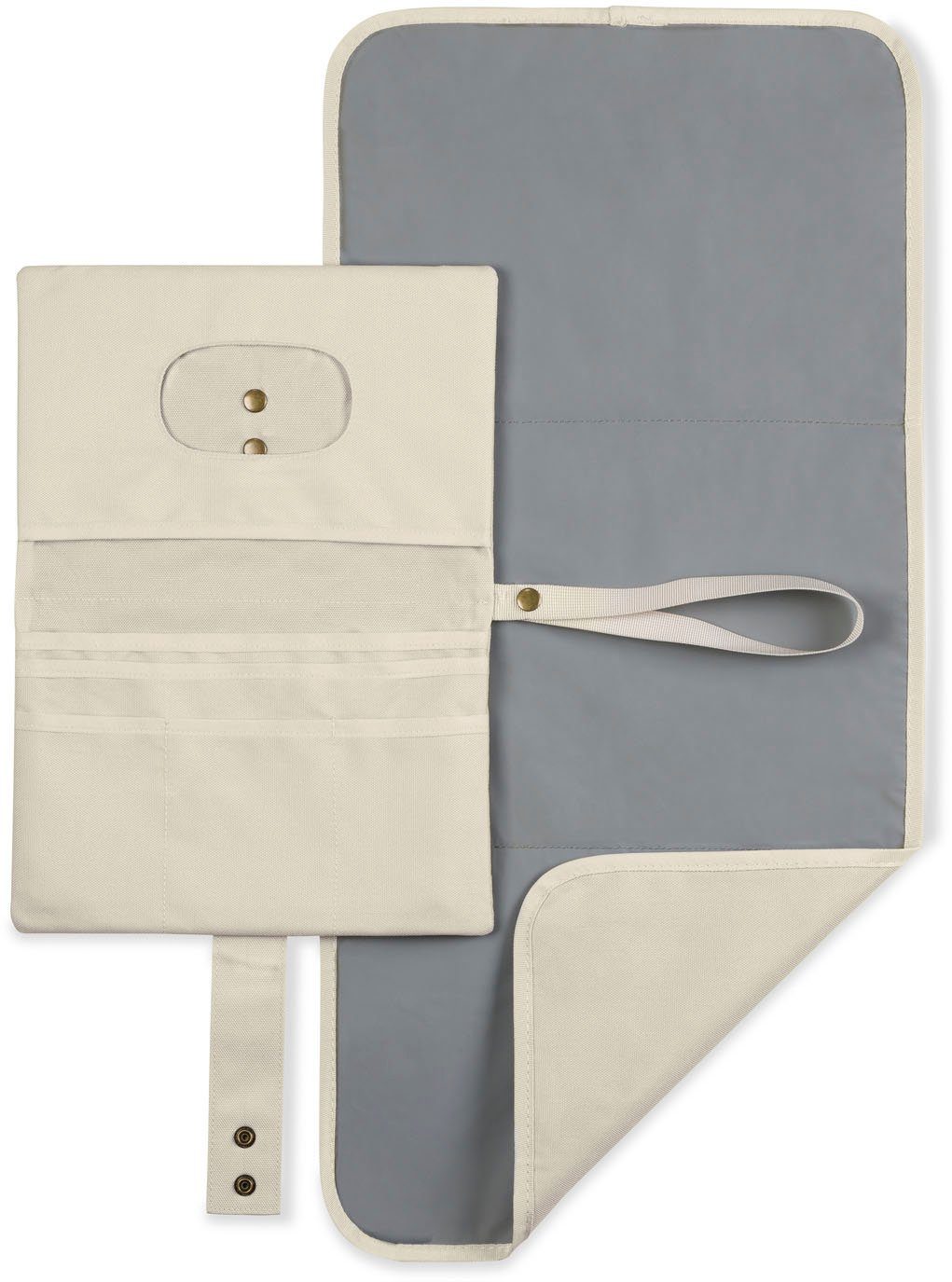 Windeltasche Walk N 2in1, Hauck beige, inklusive Wickelunterlage Change