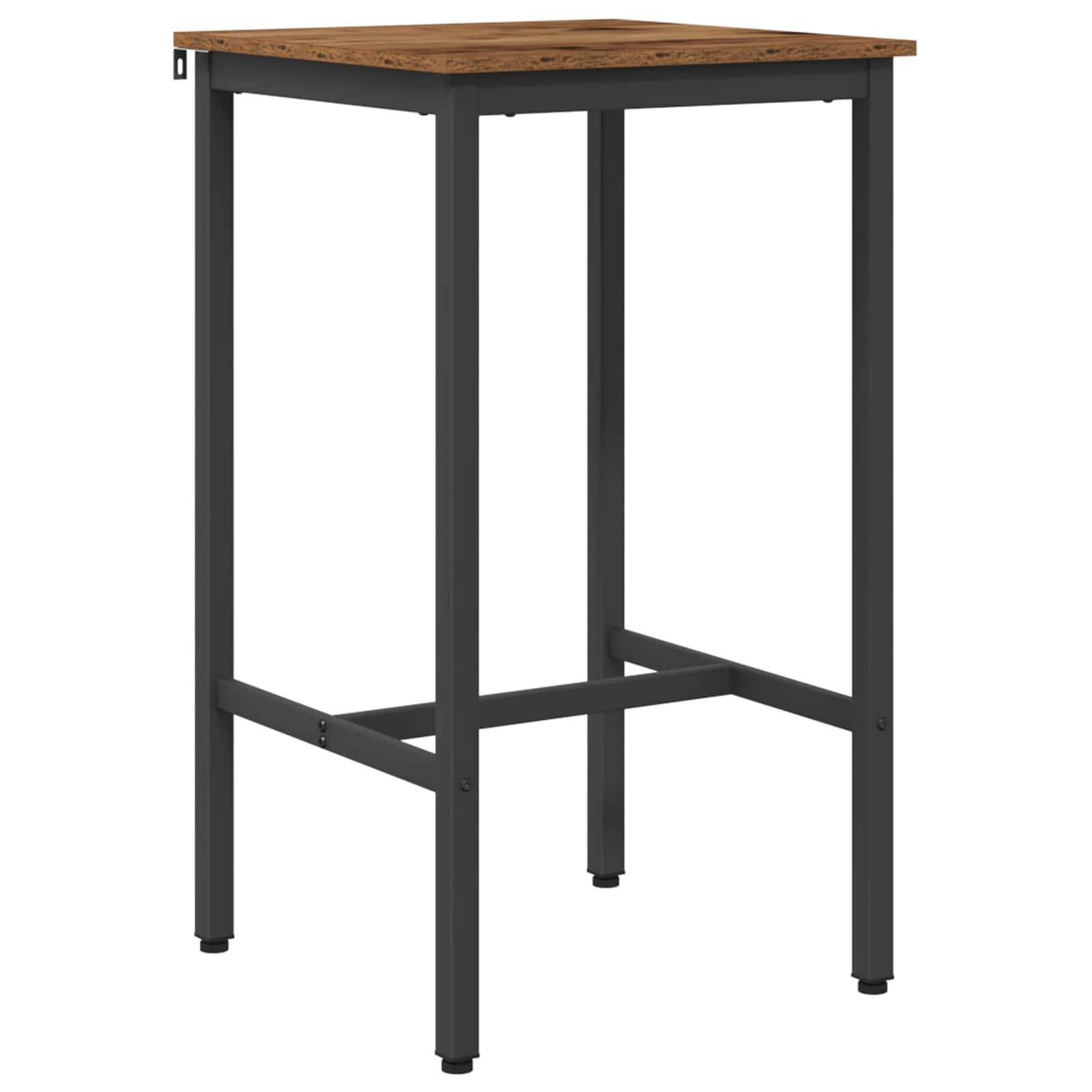 vidaXL Esstisch Bartisch 52 x 52 x 110 cm Holzwerkstoff Altholz Rechtwinklig (1-St)