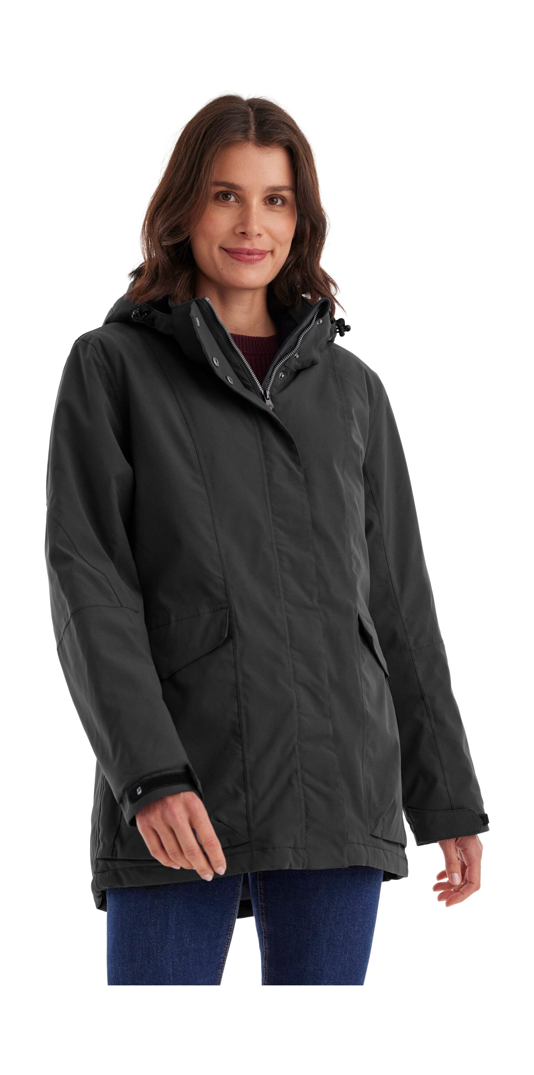 Killtec Funktionsjacke Damen Jacke Wasserdichte, atmungsaktive Damenjacke mit abnehmbarer Kapuze